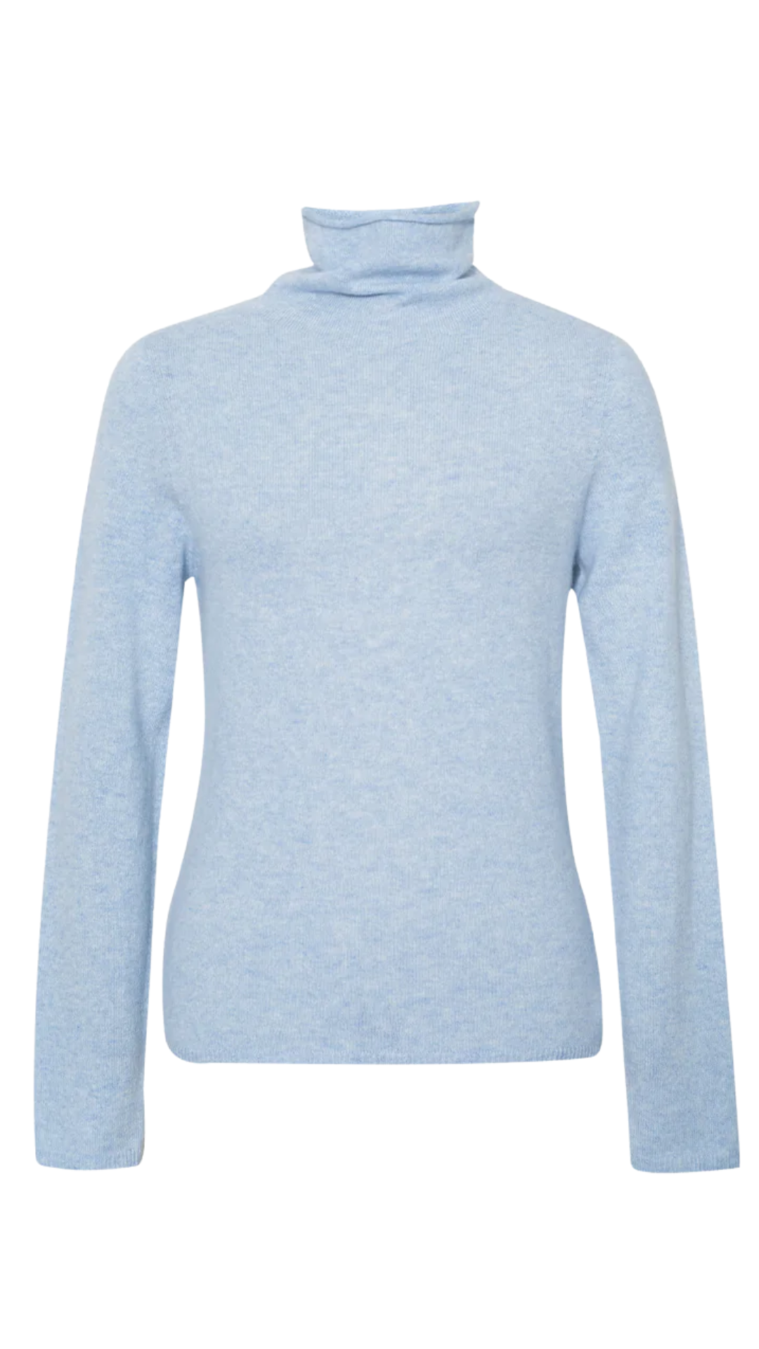 Light Blue Cashmere High Neck Sweater