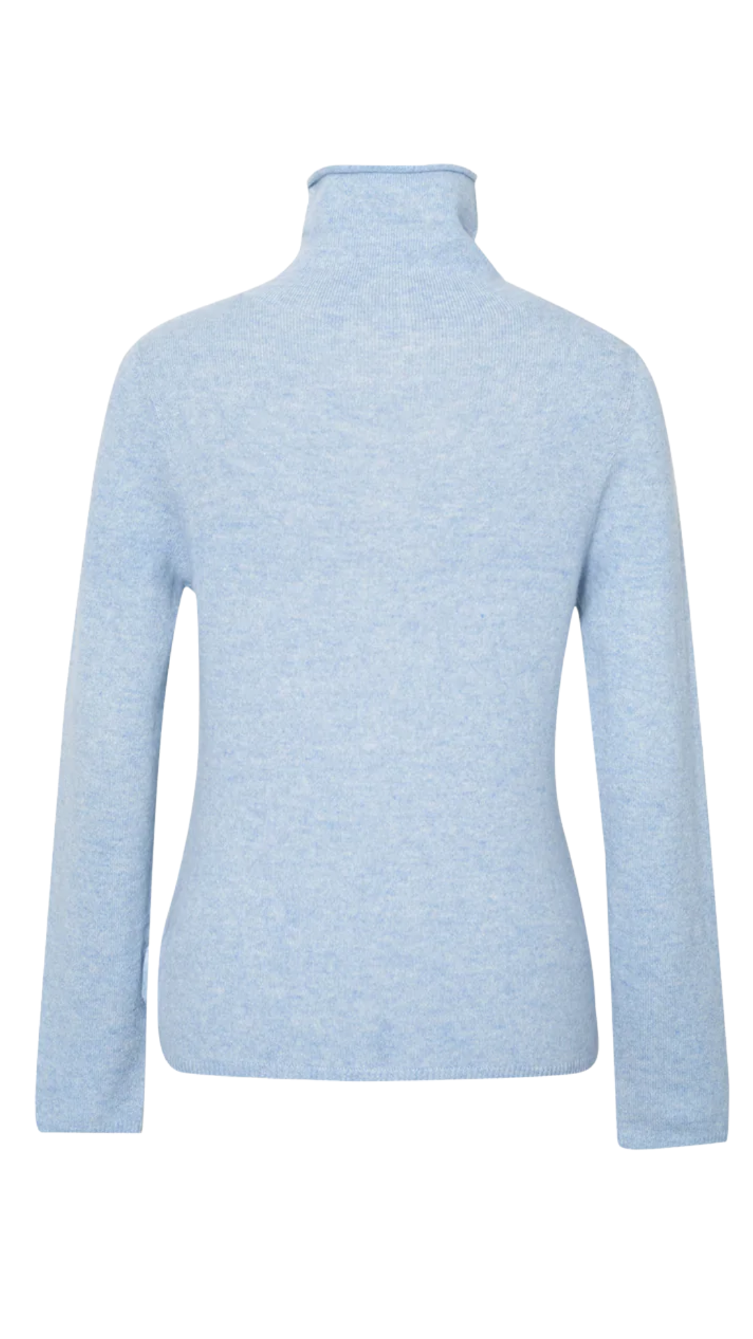 Light Blue Cashmere High Neck Sweater