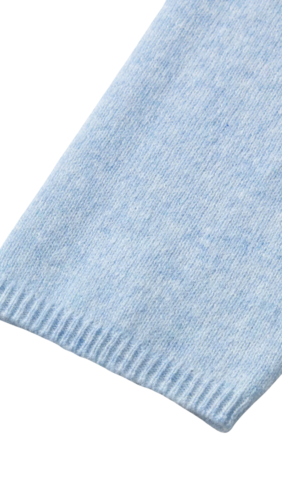 Light Blue Cashmere High Neck Sweater