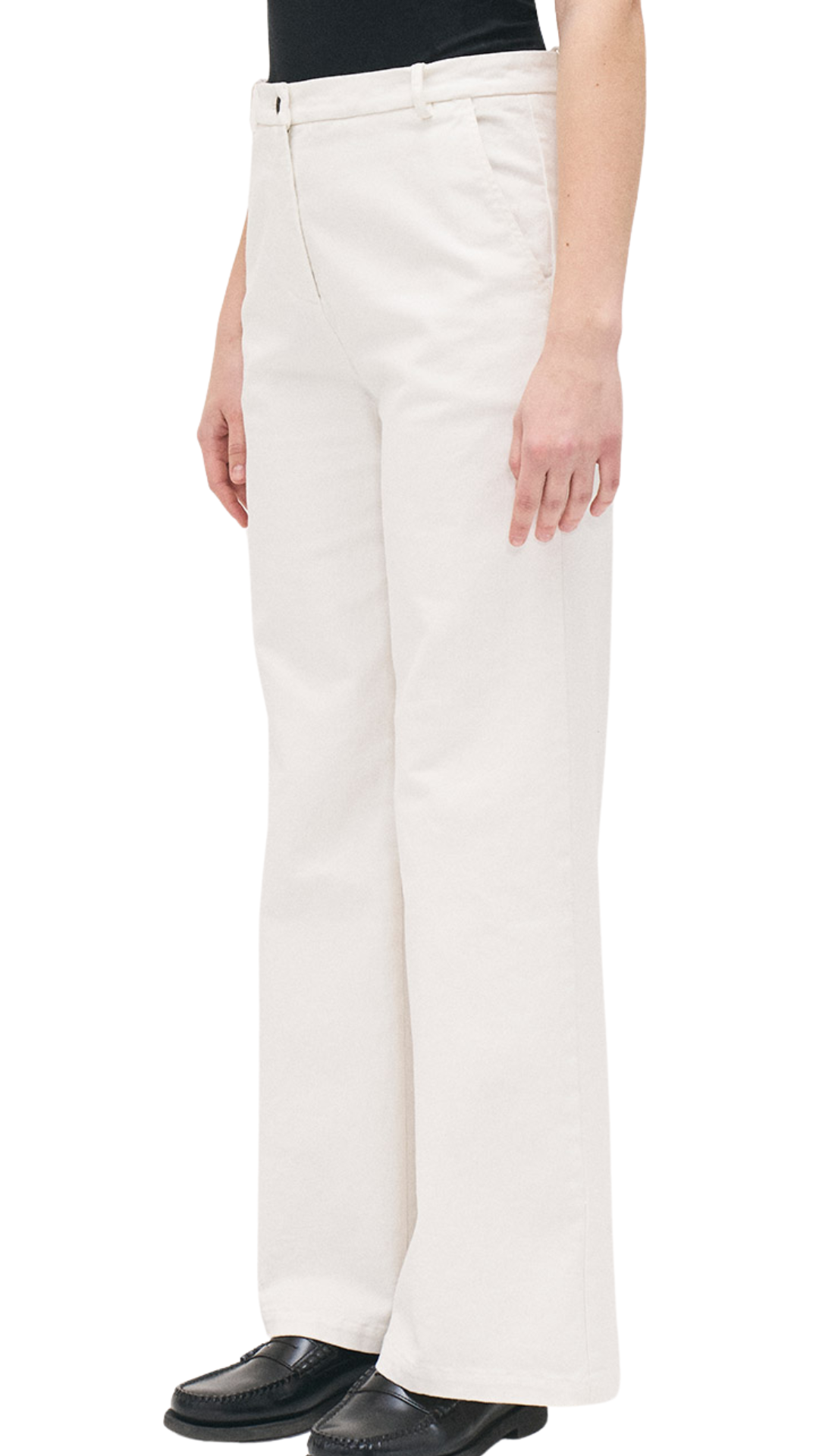 Garment-Dyed Wide Leg Trousers