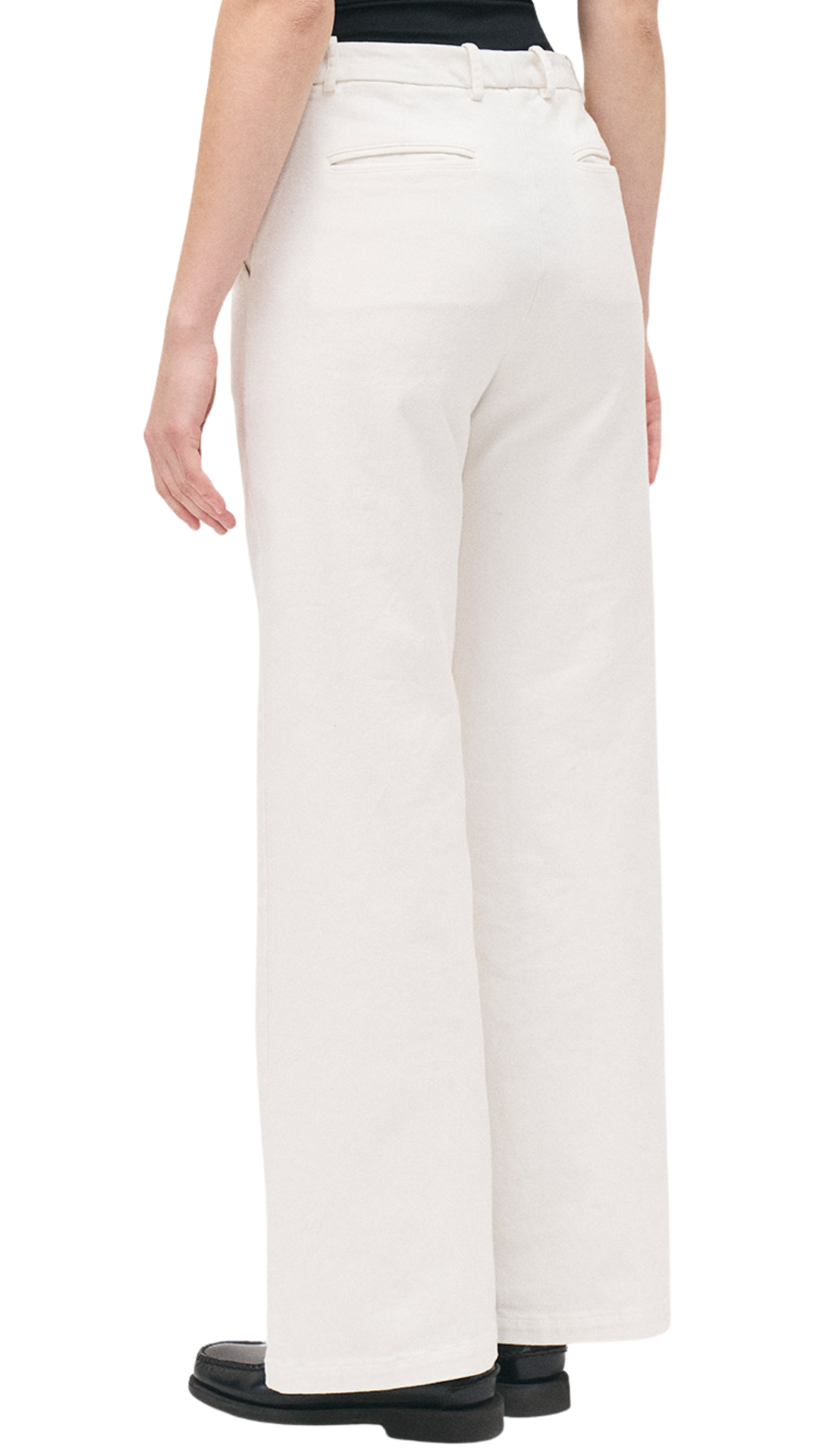 Garment-Dyed Wide Leg Trousers