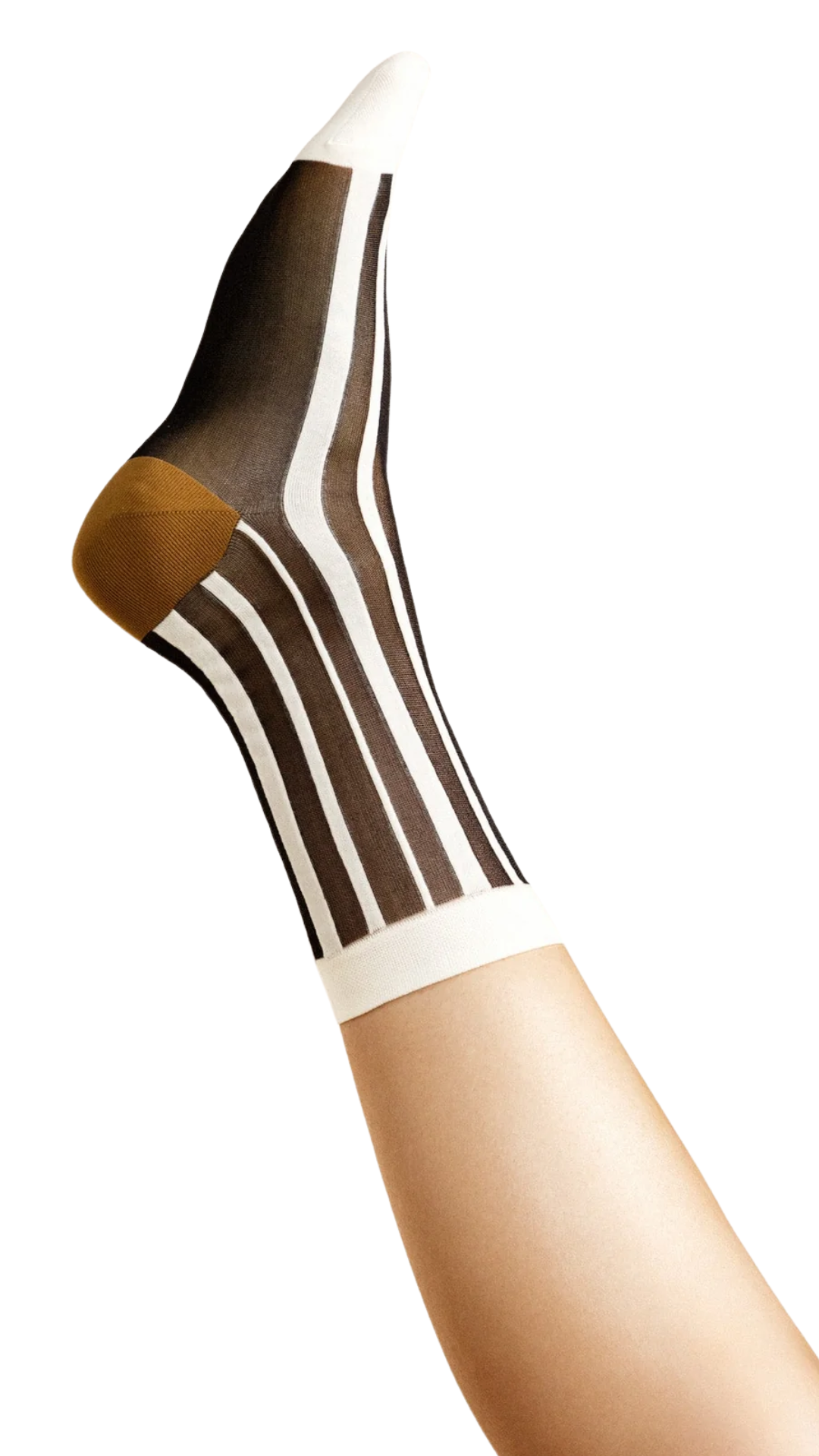 Verona Black Sheer Crew Sock
