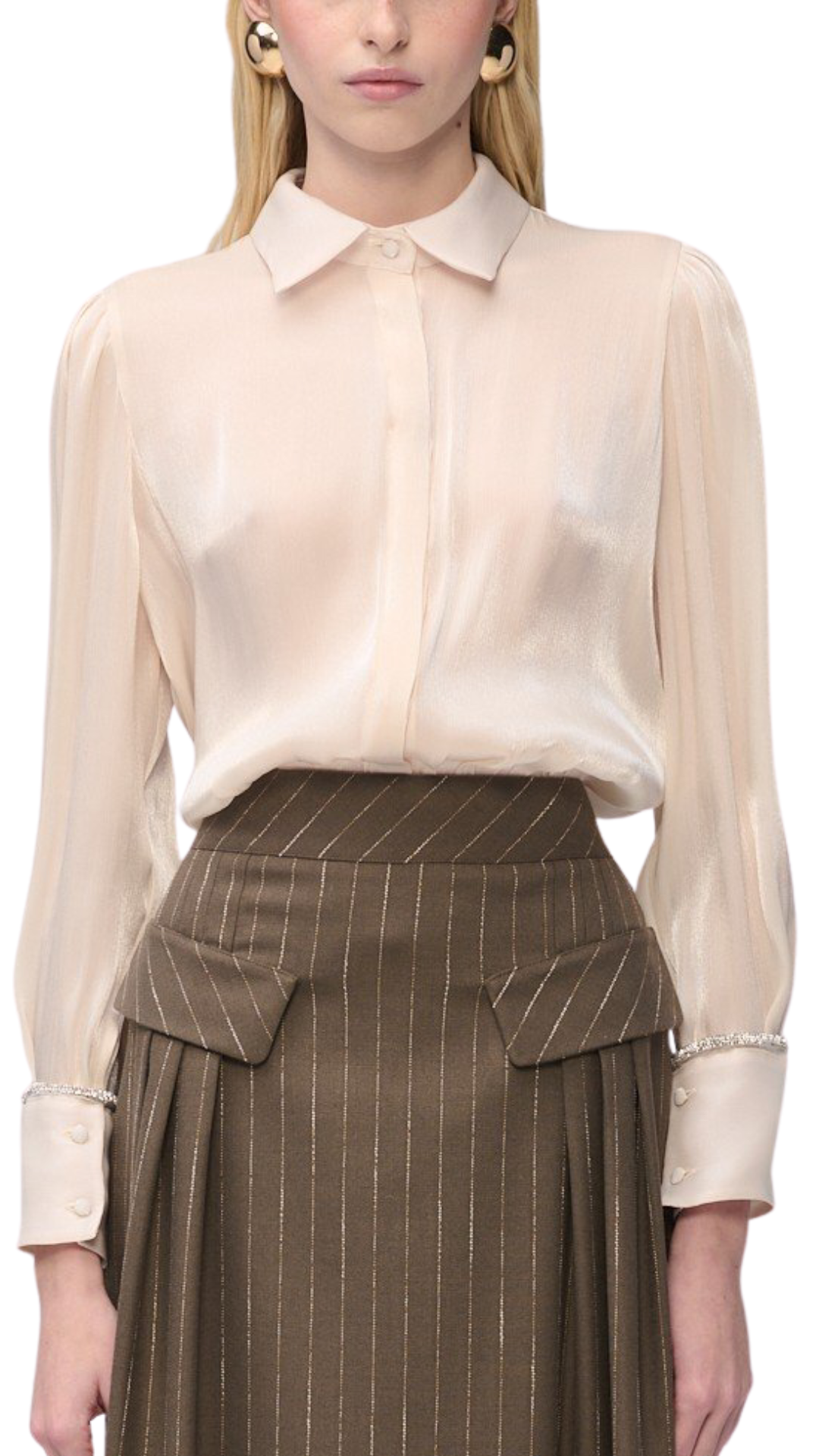Latte Button Down Shirt
