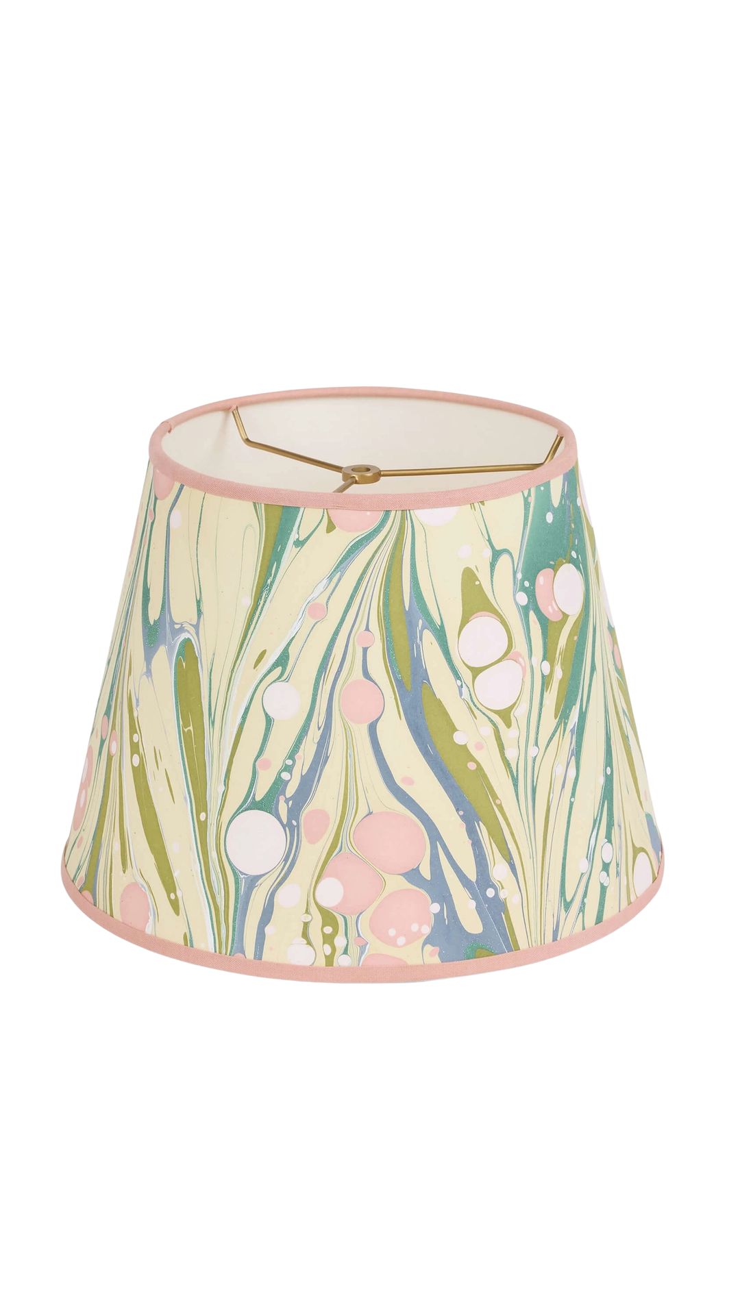 Marbled Large Plain Lampshade - Moss Bubble