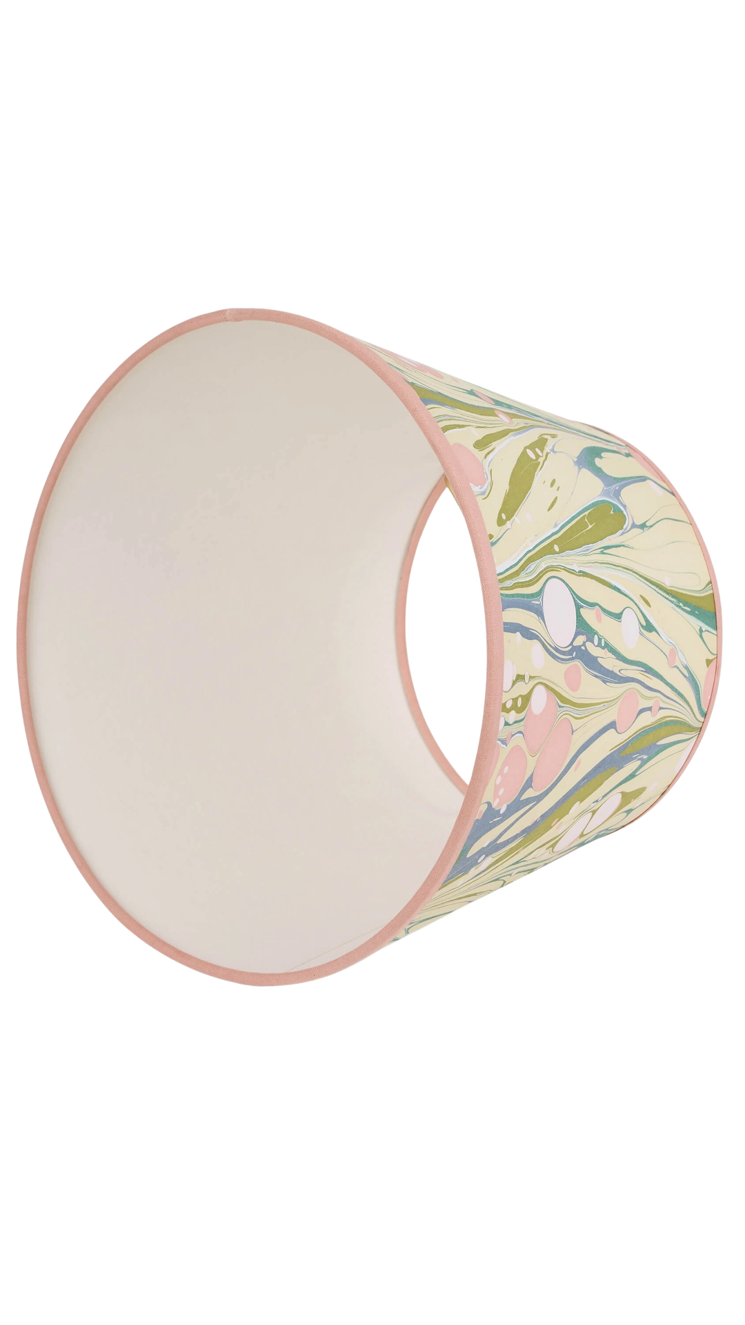 Marbled Large Plain Lampshade - Moss Bubble