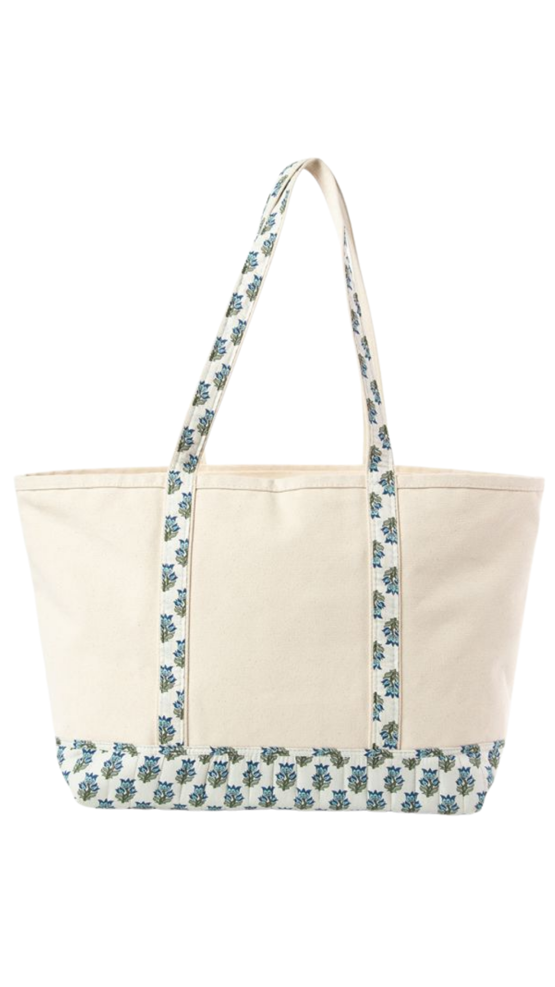 Aqua Block Print Large Classic Tote