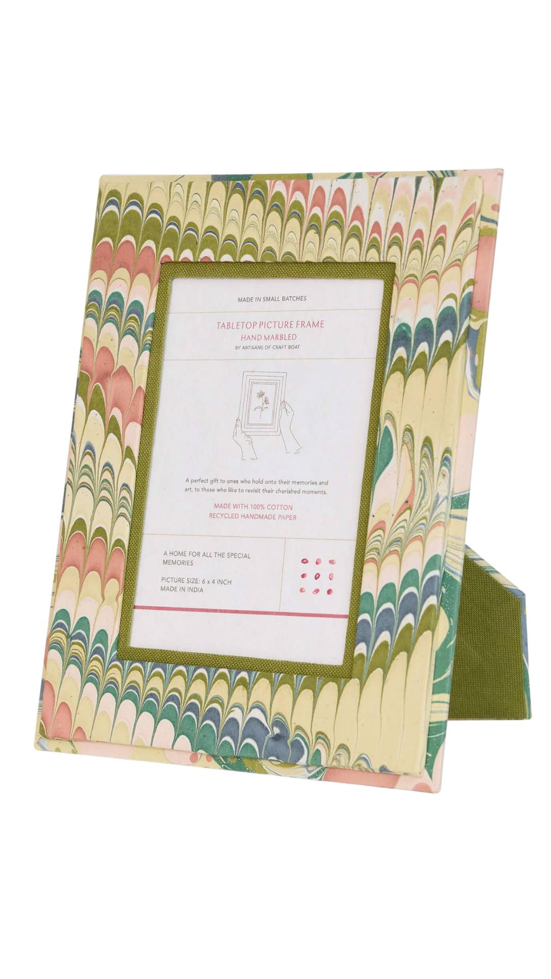 Marbled Tabletop Picture Frame - Moss Mountain