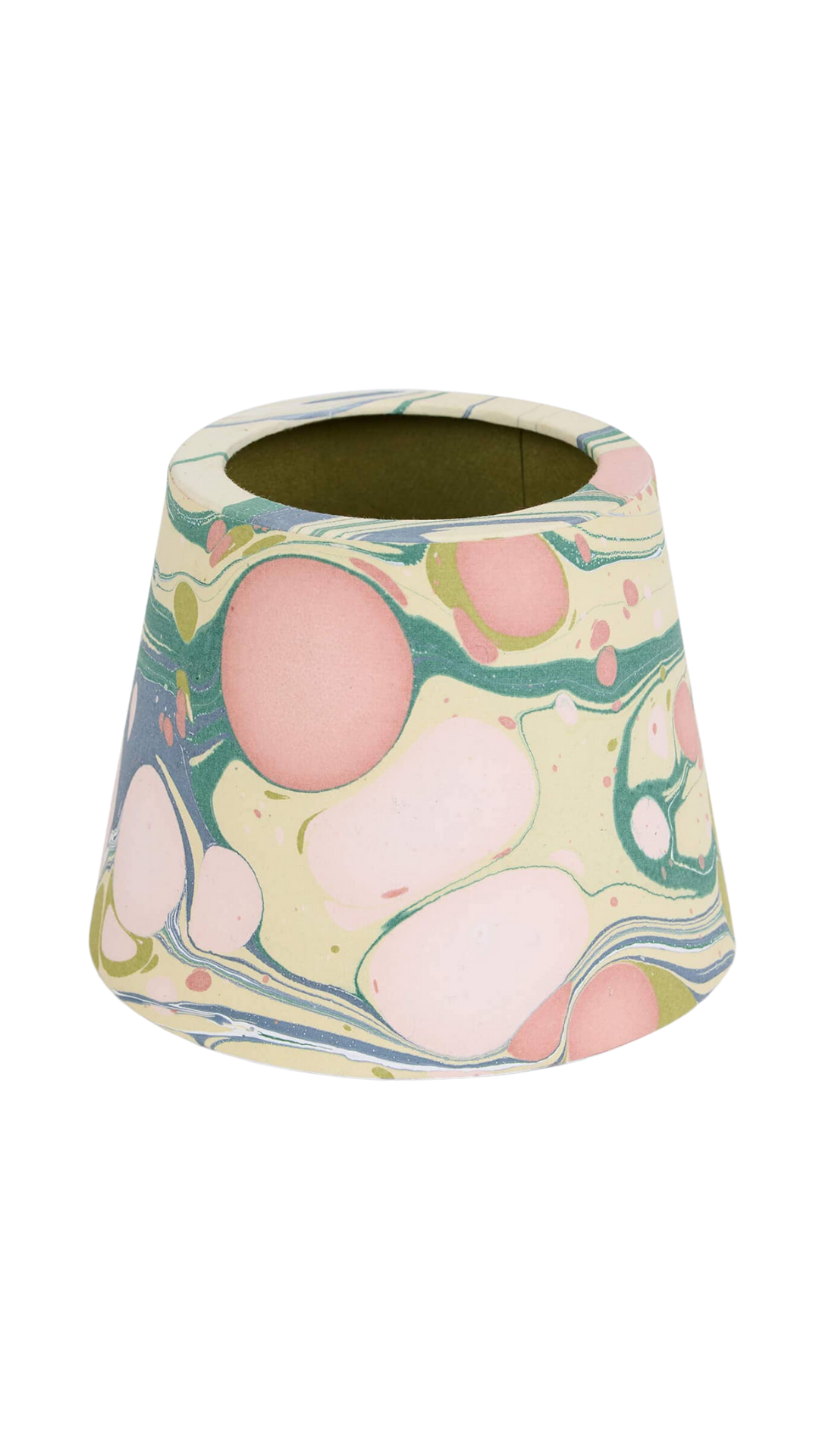 Marbled Lampshade Cover - Moss Bubble
