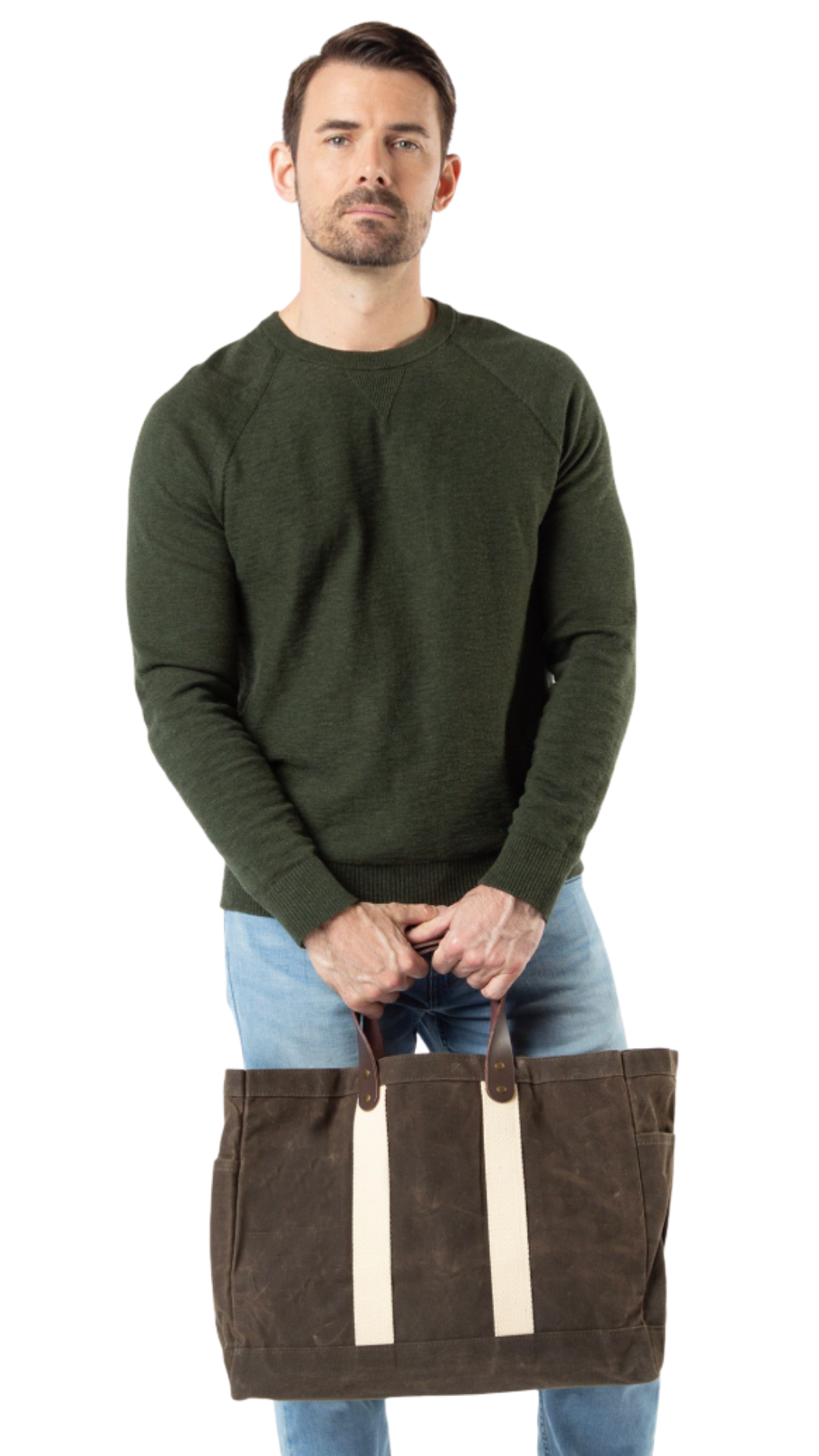 Olive Waxed Commute Tote