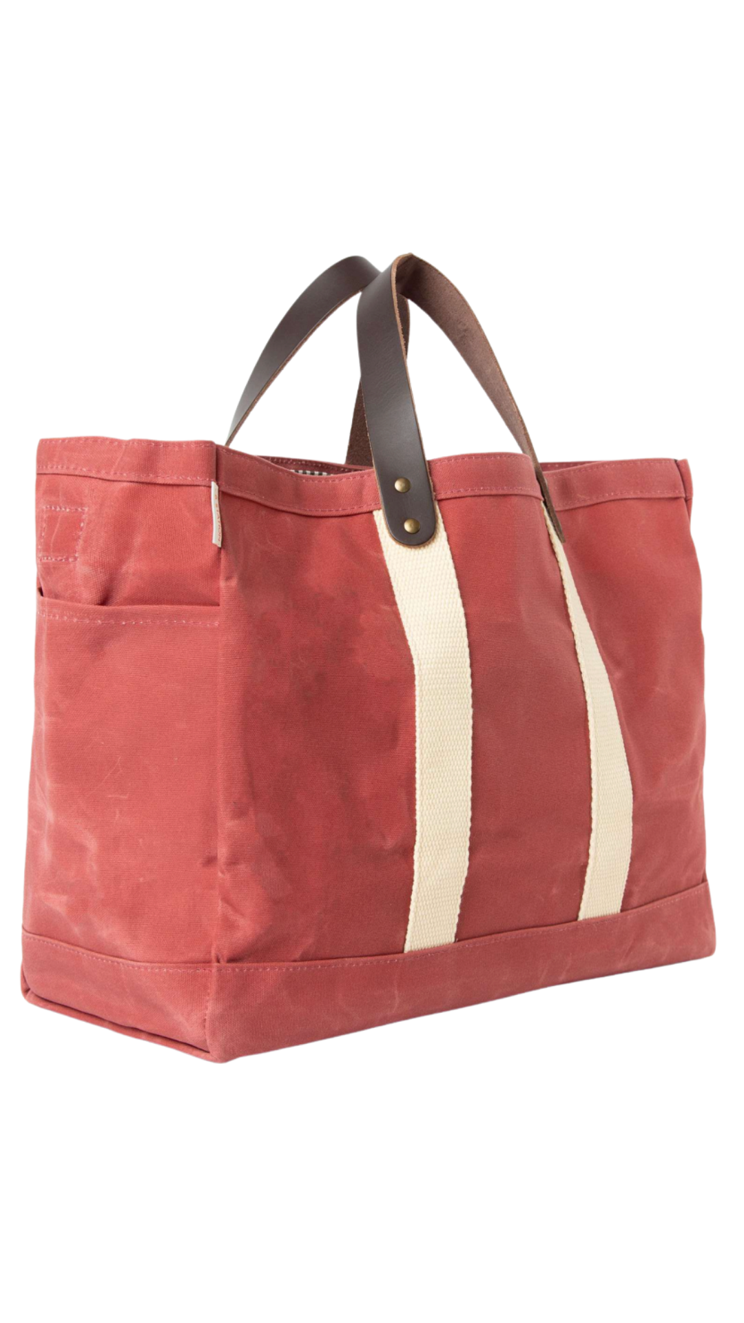 Nautical Red Waxed Commute Tote