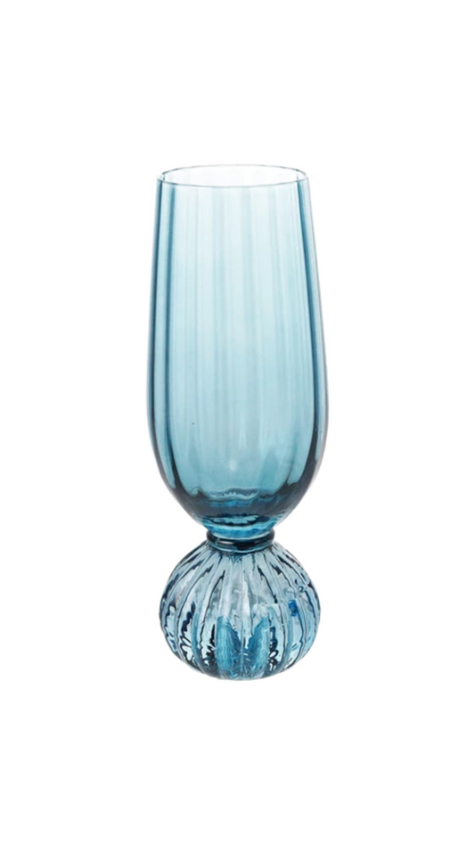 AH3791 Blue Champagne Glass