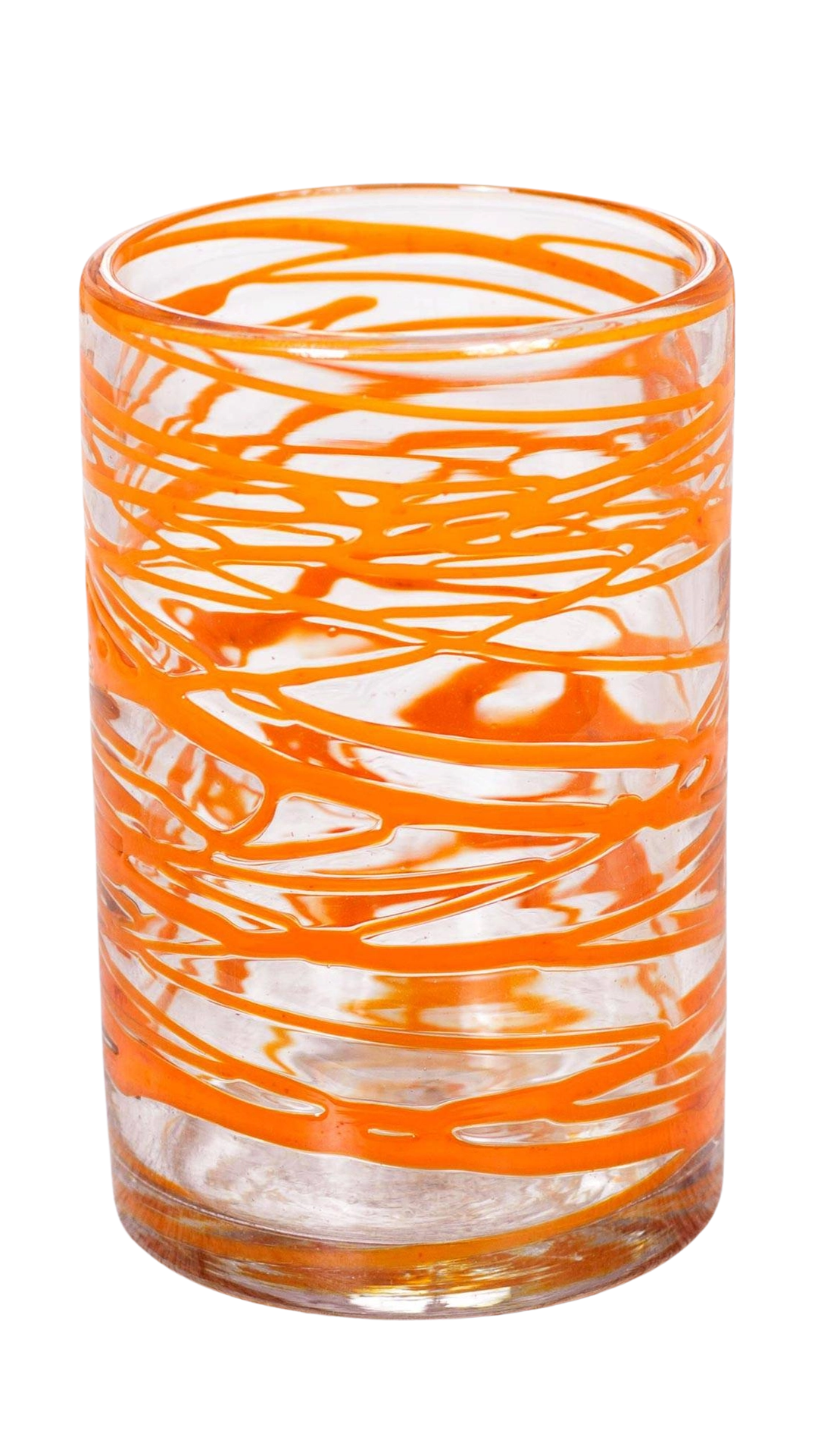 Tangerine Swirl Water Glass