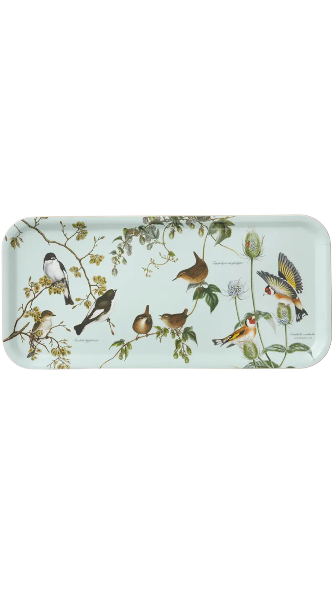 Garden Birds Wood Serving Tray | 32x15cm