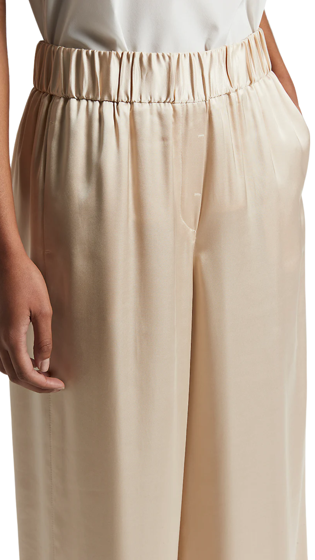 Satin Pull On Trousers