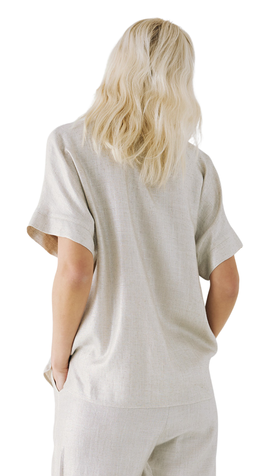 Short Sleeve Metallic Effect Shirt