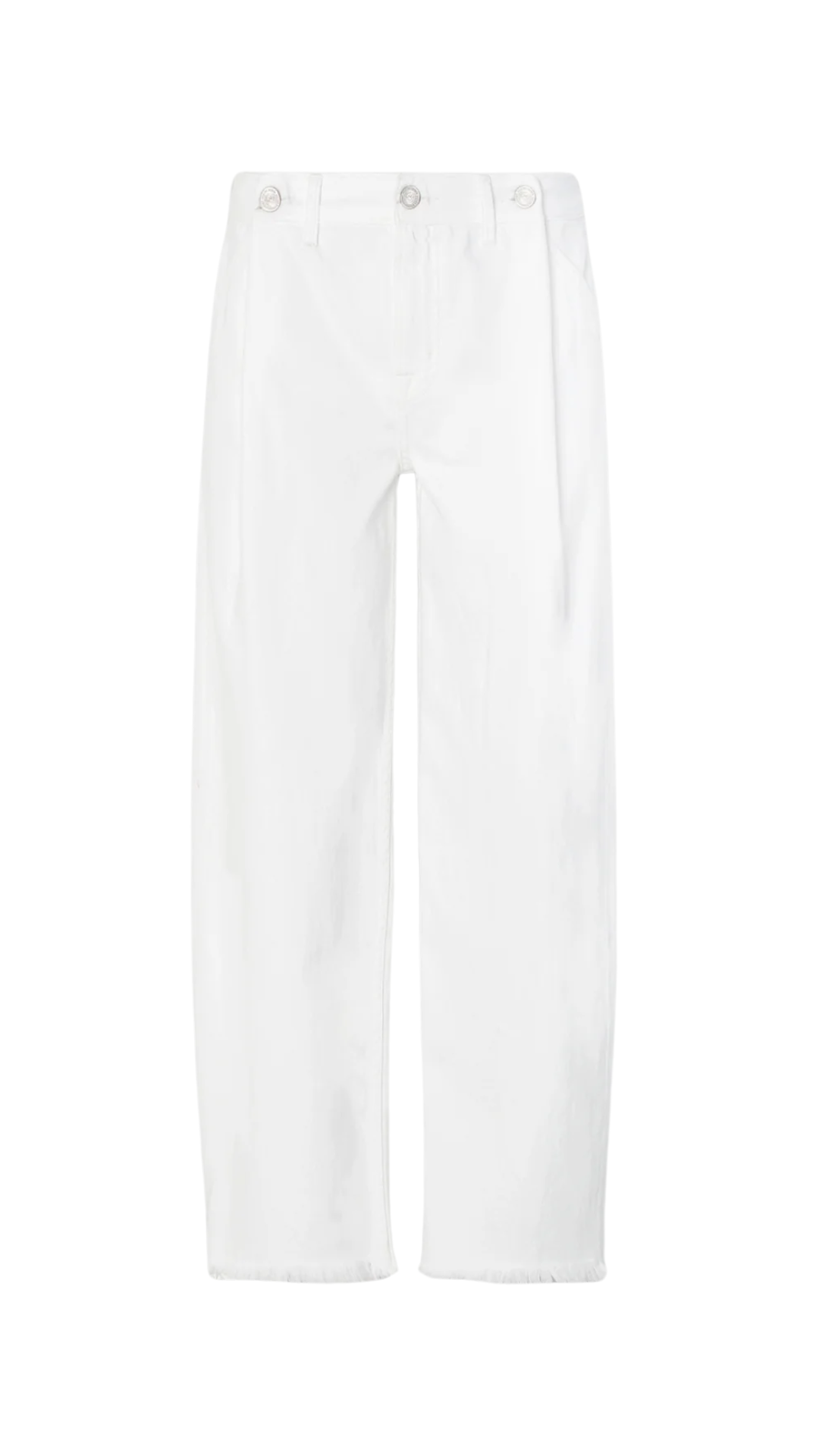 Adeline Cropped Barrel Jean - Snow