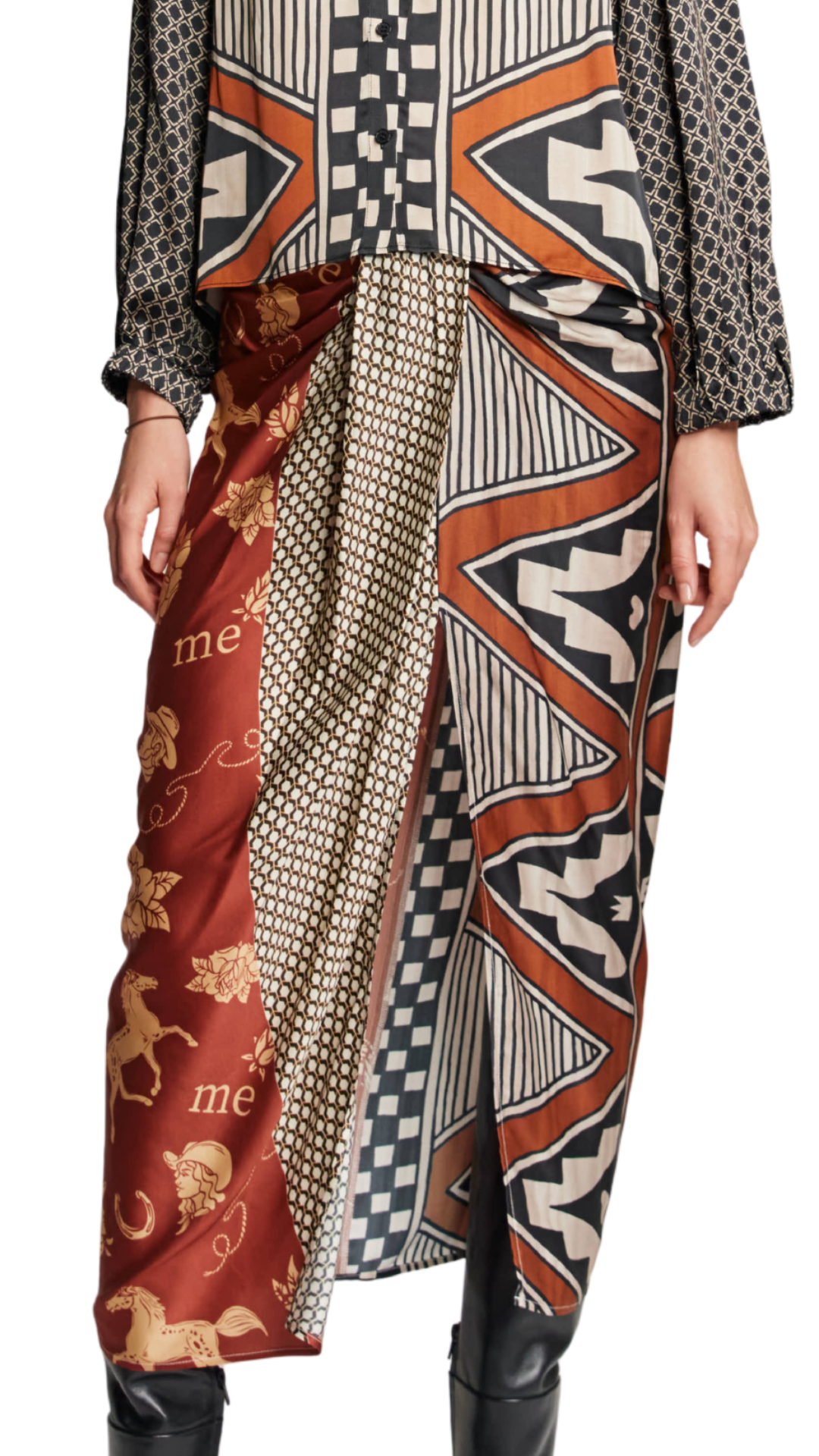 Luna Rodeo Tie Front Skirt