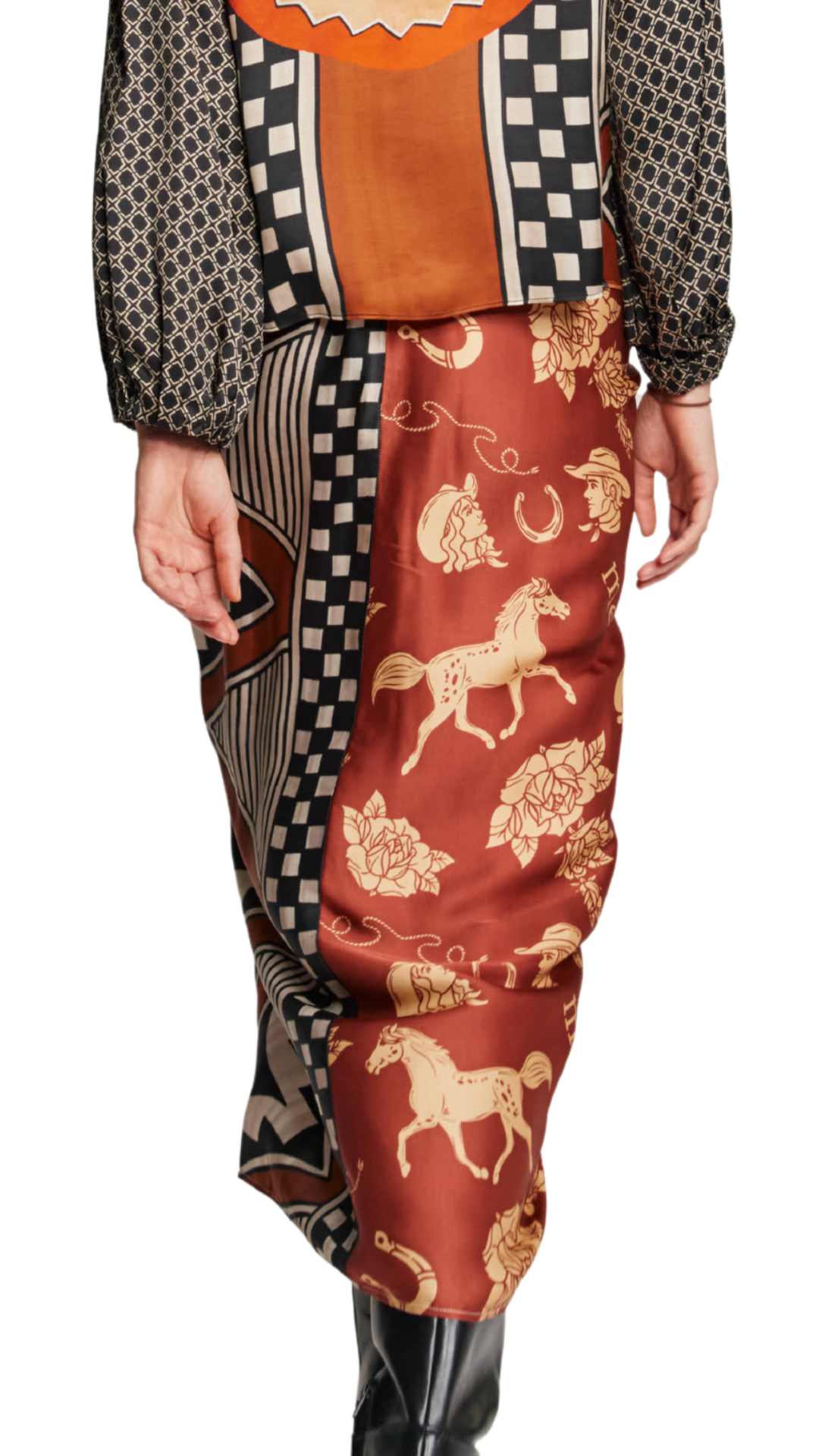 Luna Rodeo Tie Front Skirt