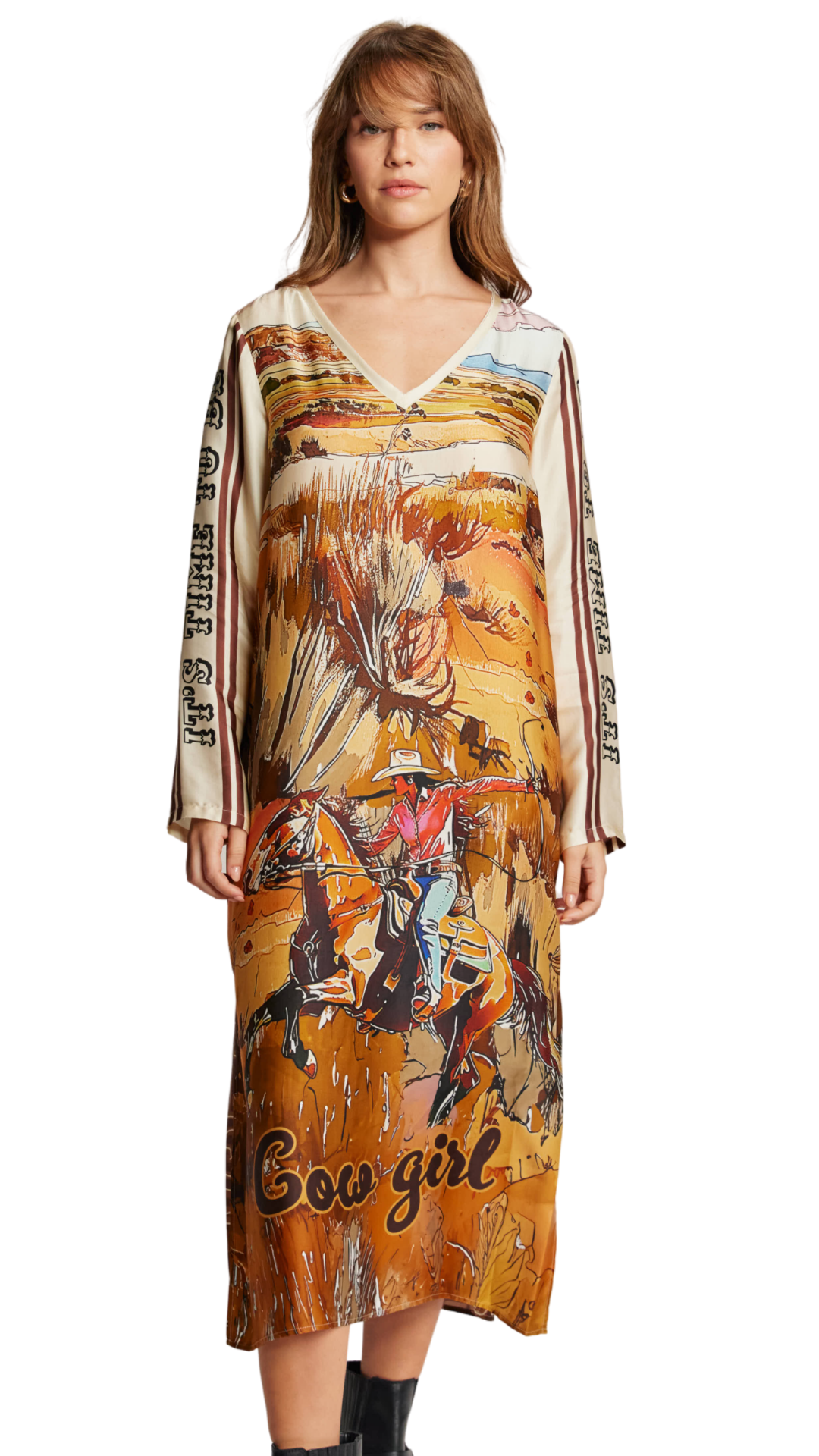 Violet Rodeo V-Neck Dress