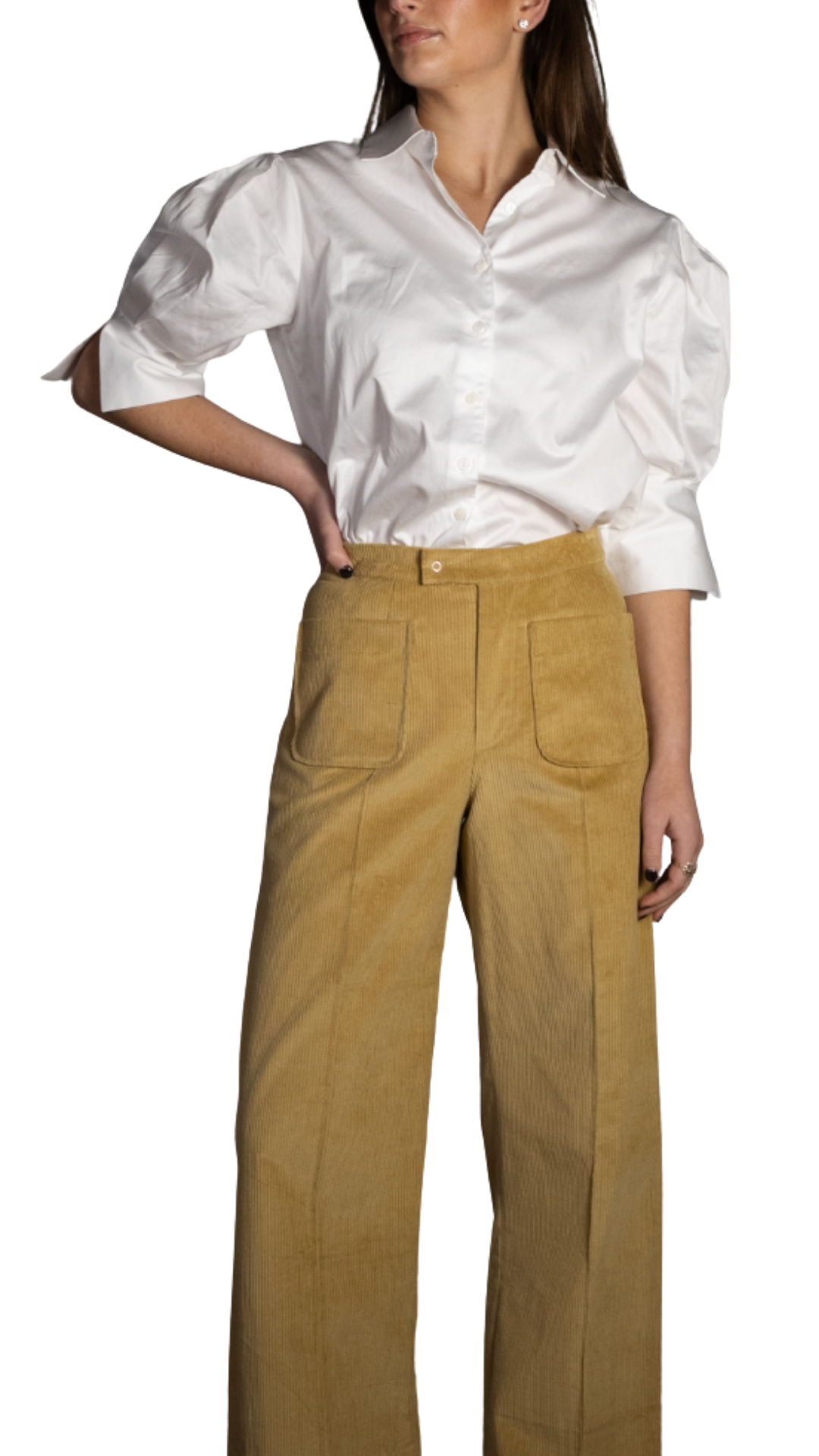 Rudie White Cuff Sleeve Top