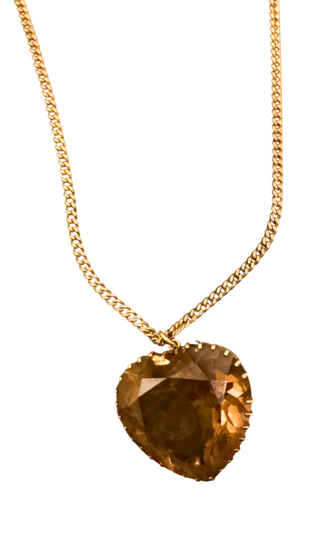 303 Smoky Topaz Heart Necklace