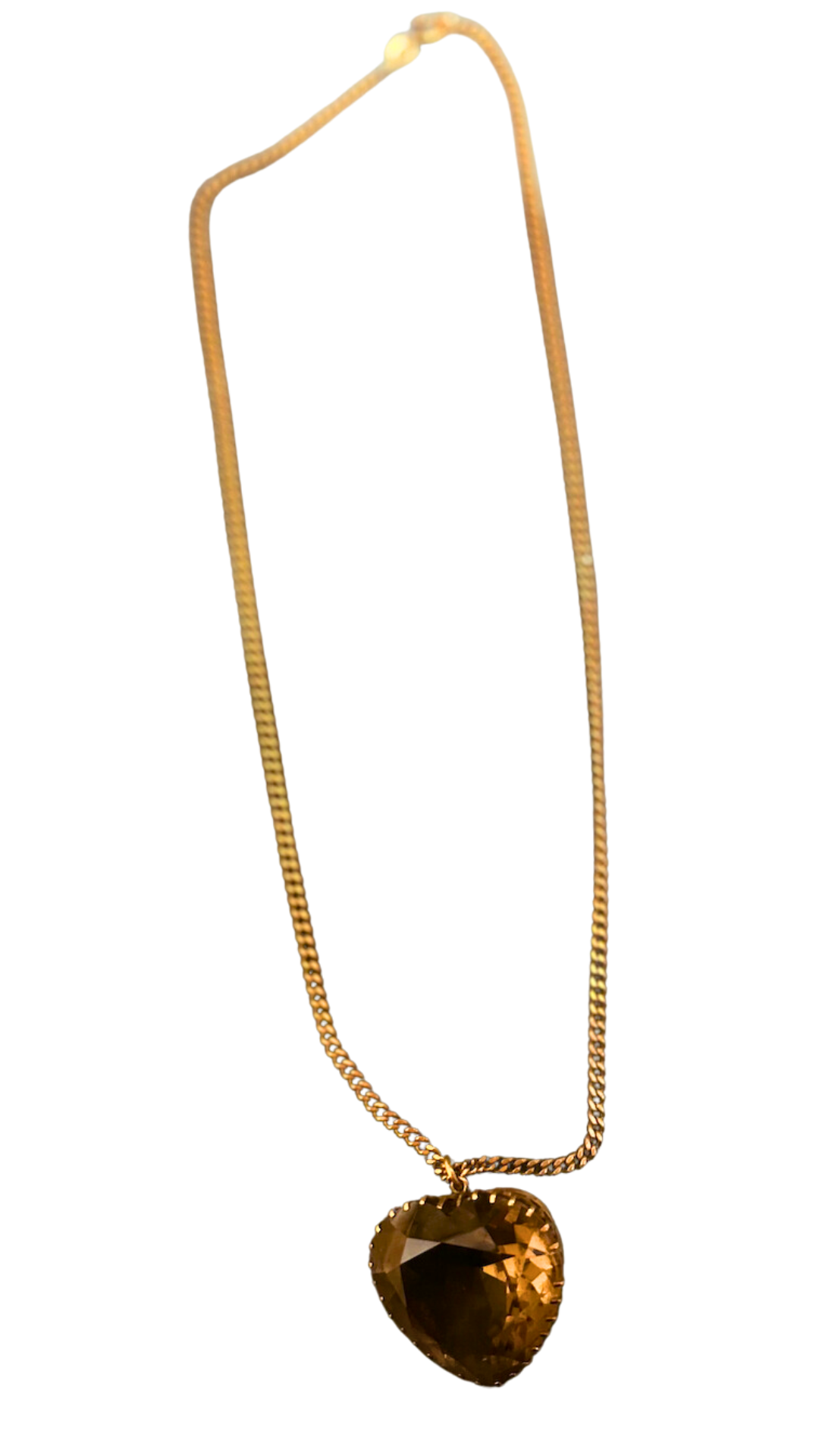 303 Smoky Topaz Heart Necklace