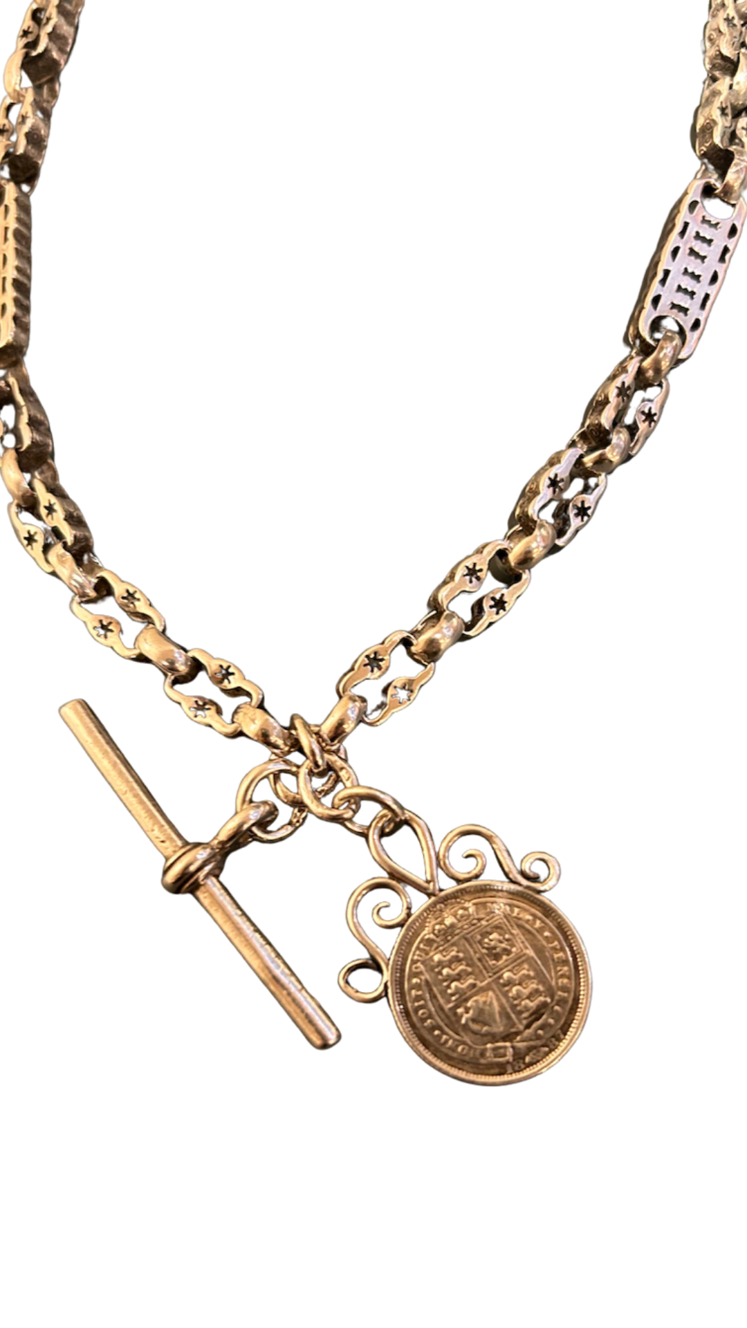 435 Silver Coin Albert Chain