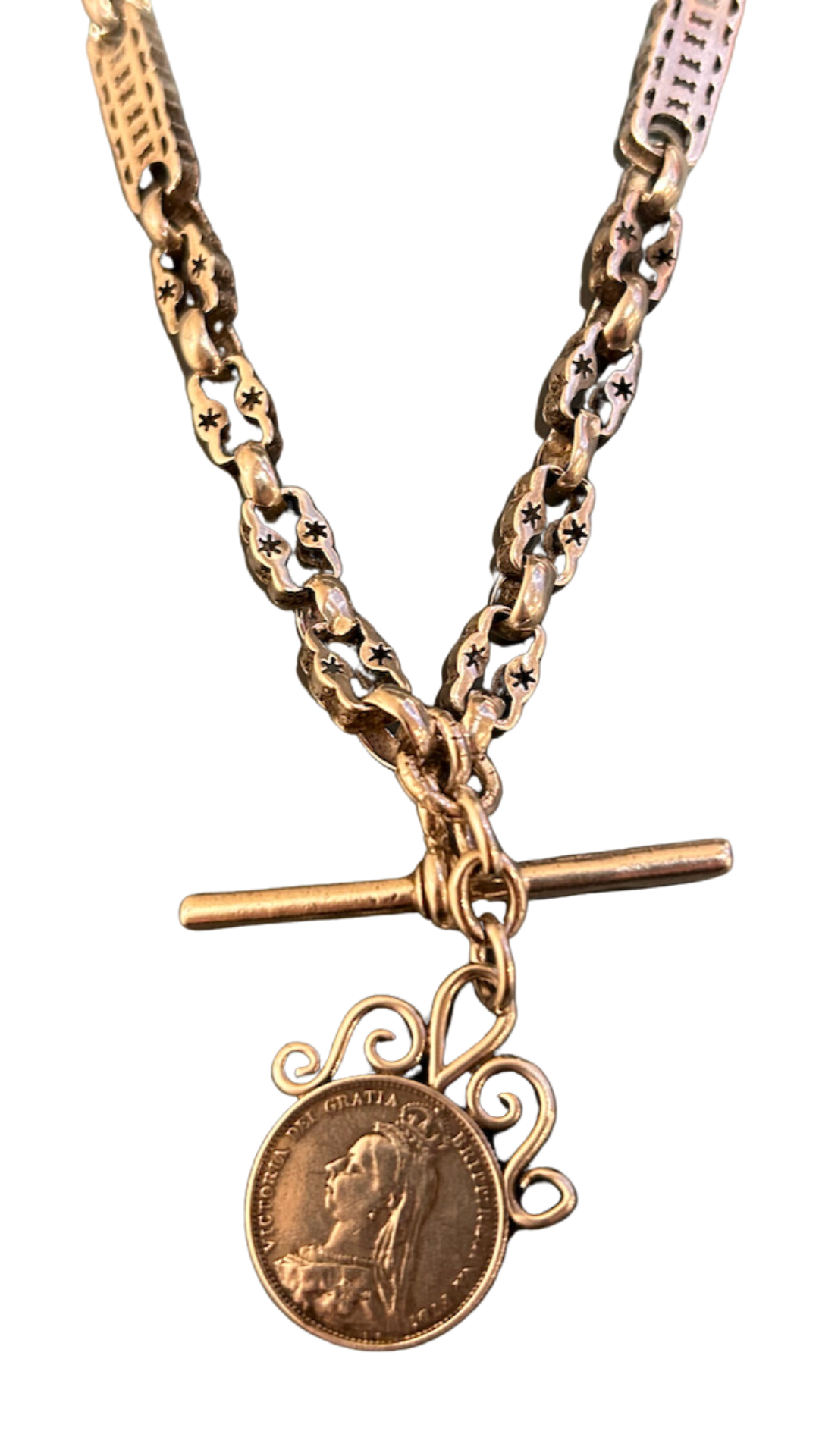 435 Silver Coin Albert Chain