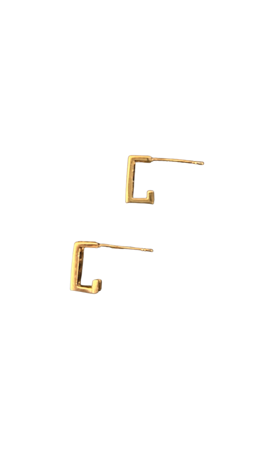 Sapphire Square Cut Hoops