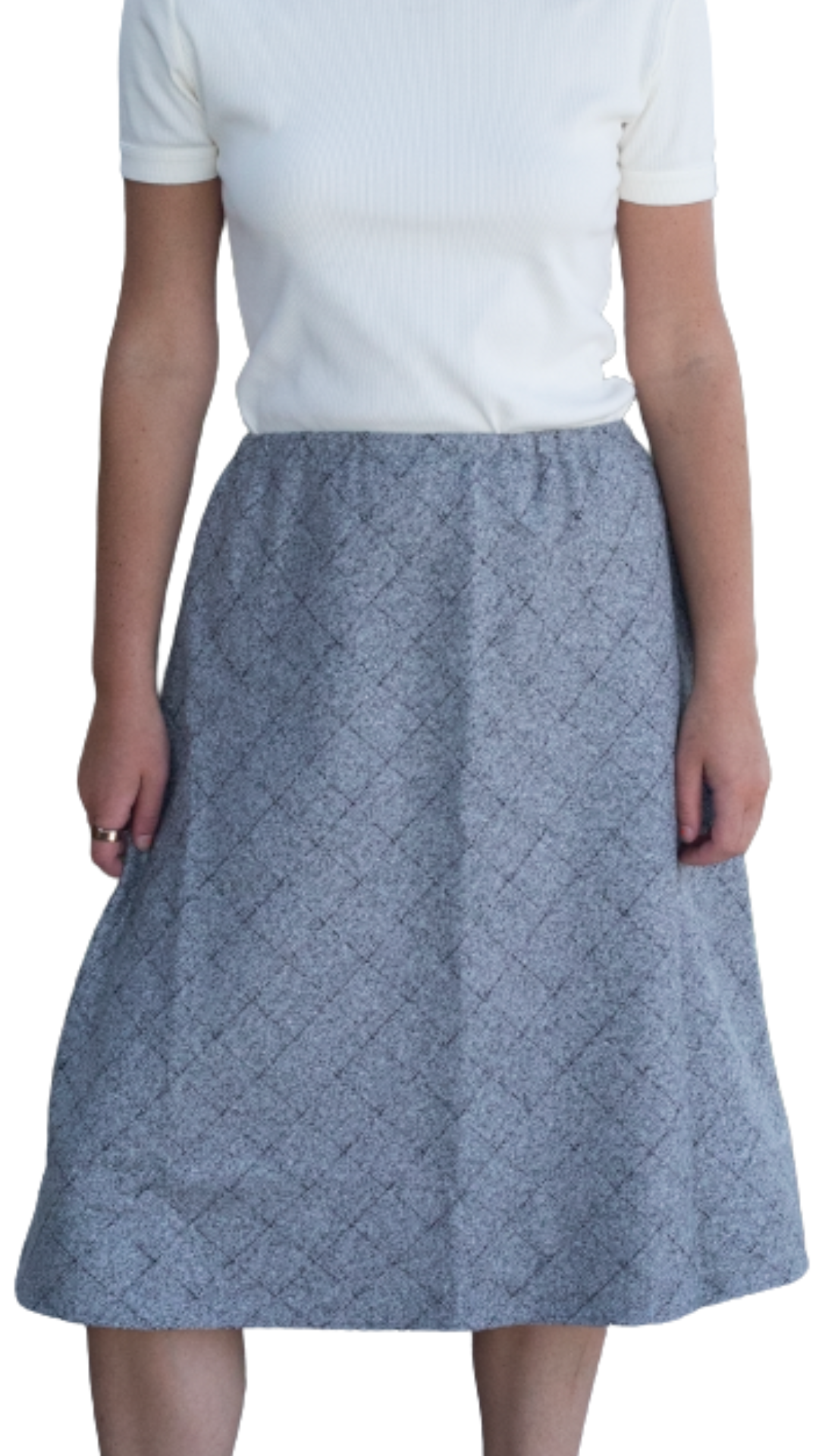 Terrie Flair Skirt Grey Wool