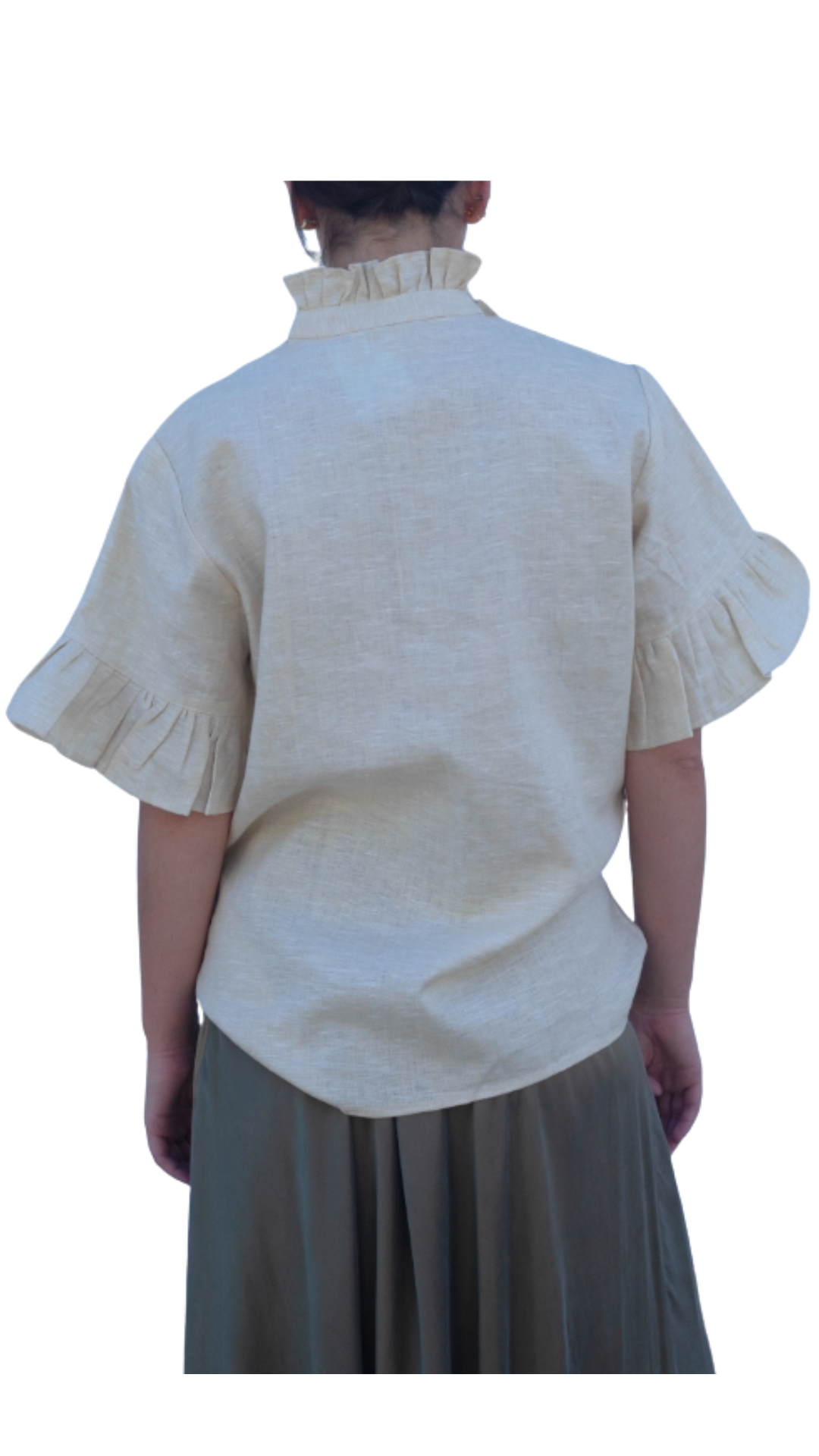 Shannon Cream Ruffle Top