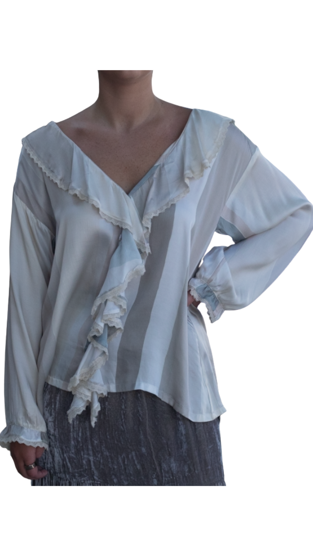 Deon Silk Ruffle Shirt