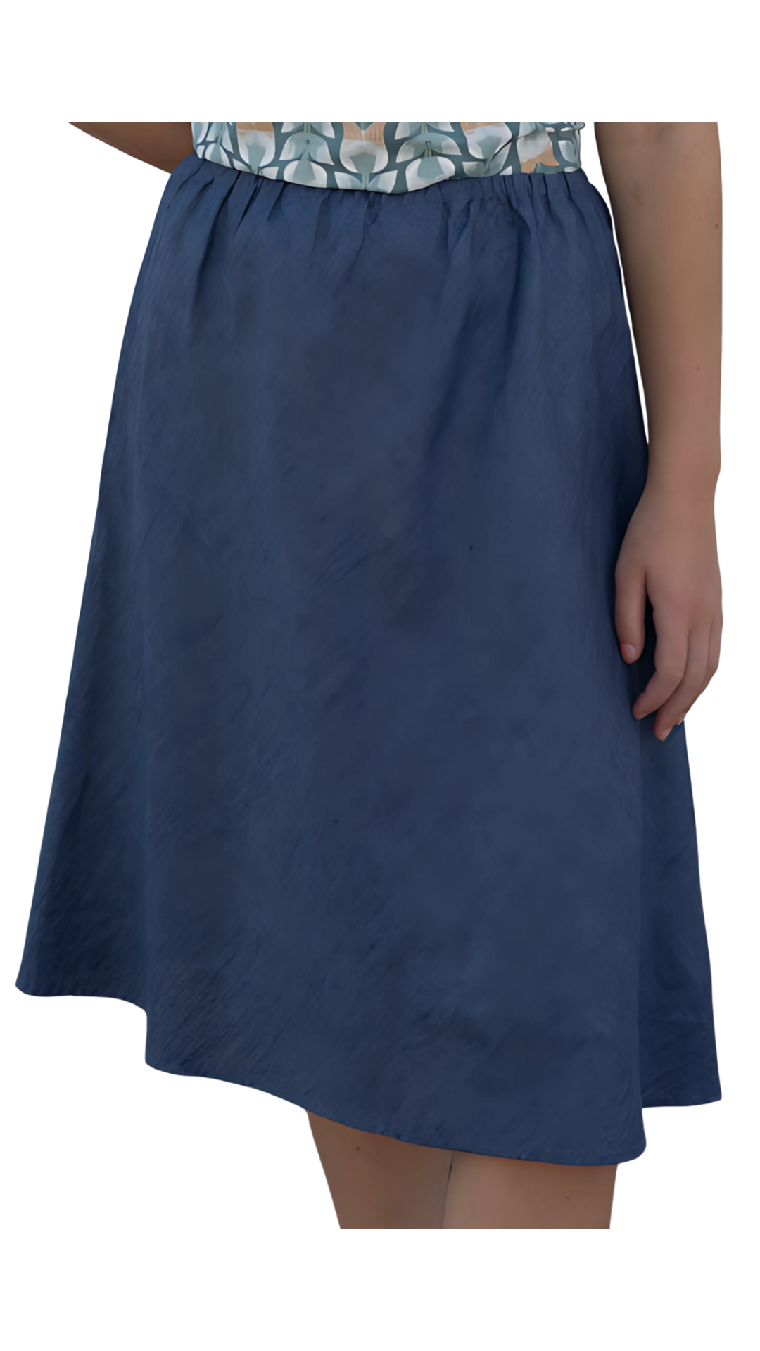Terrie Flair Skirt Denim Linen