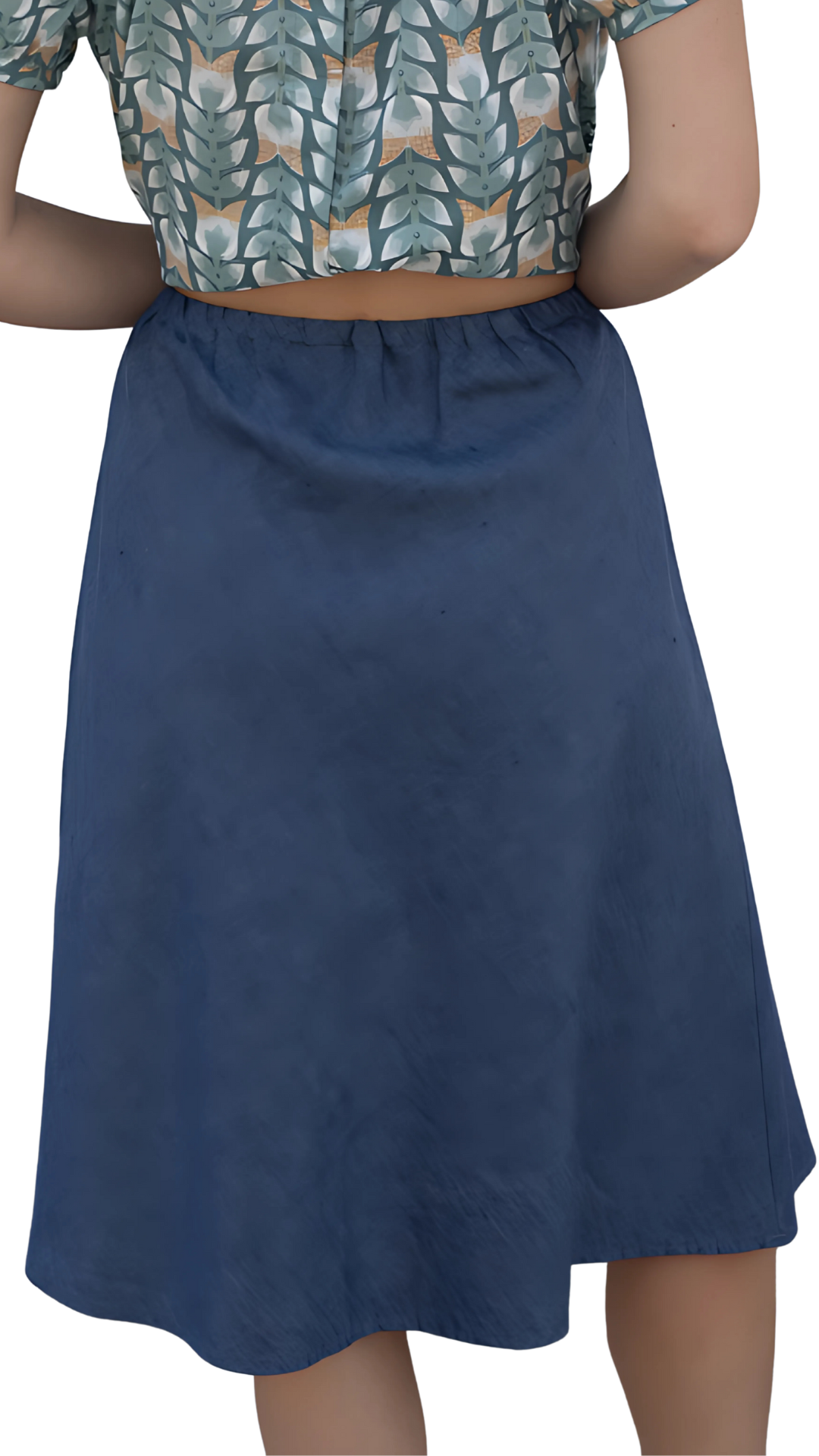 Terrie Flair Skirt Denim Linen