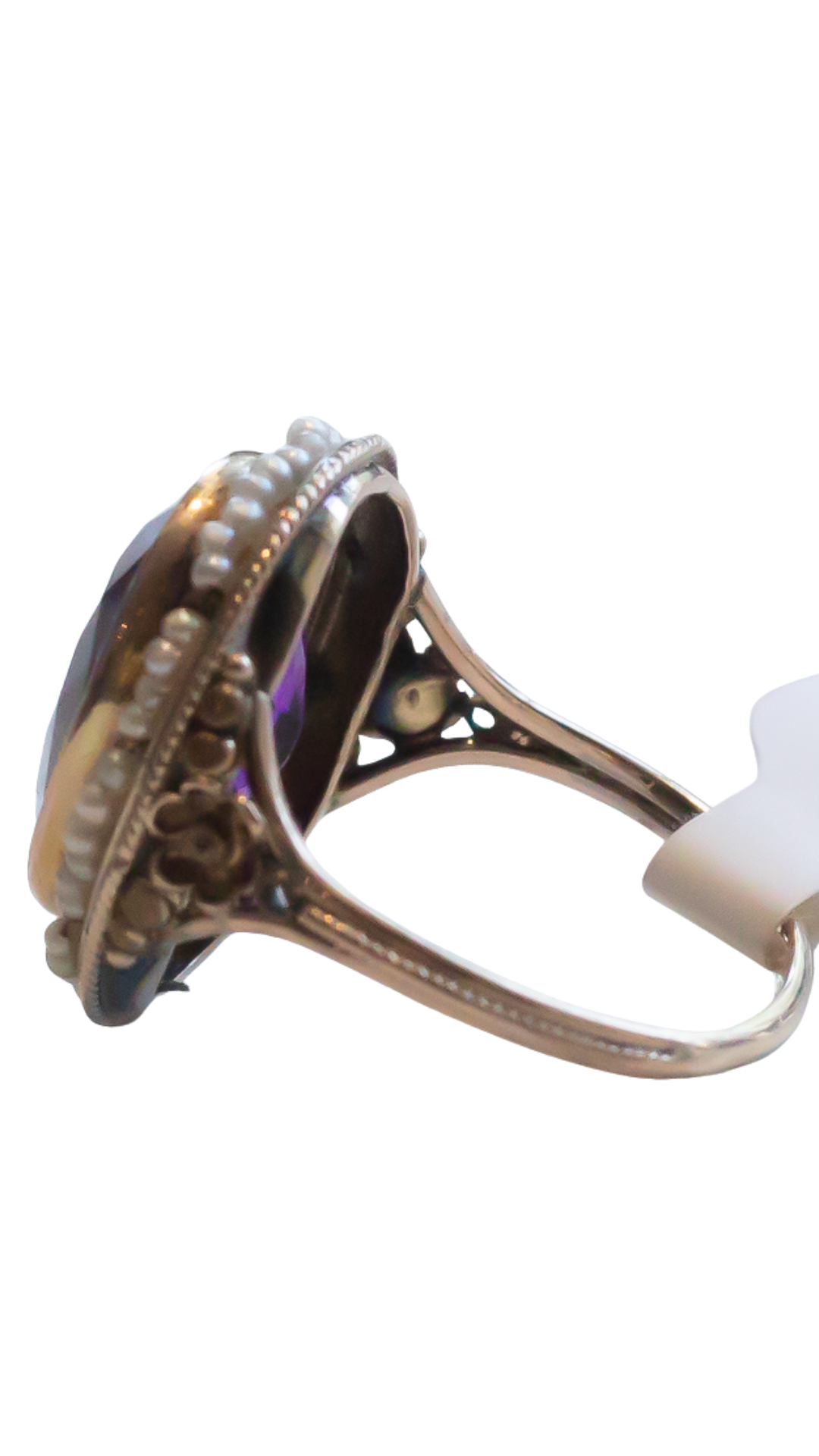 109 Amethyst Pearl Ring