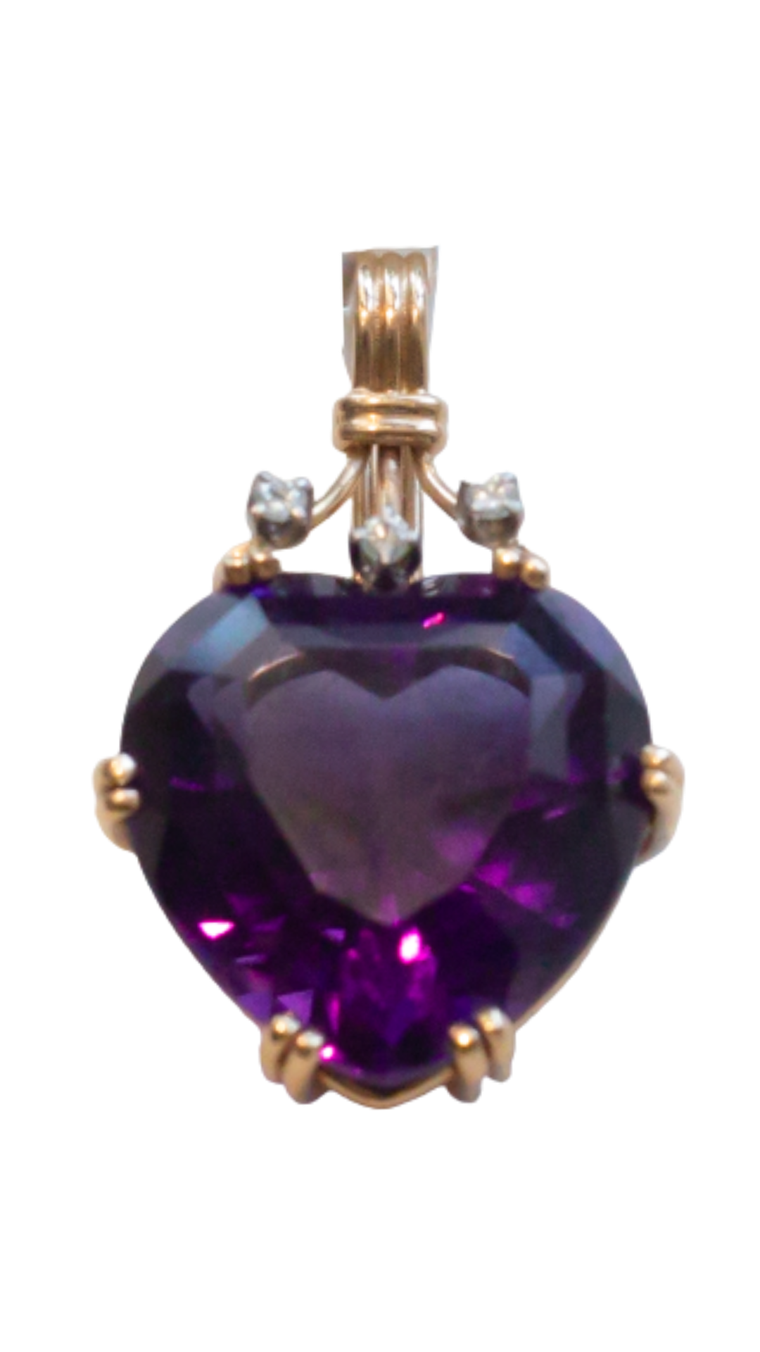 1103 Diamond Amethyst Pendant
