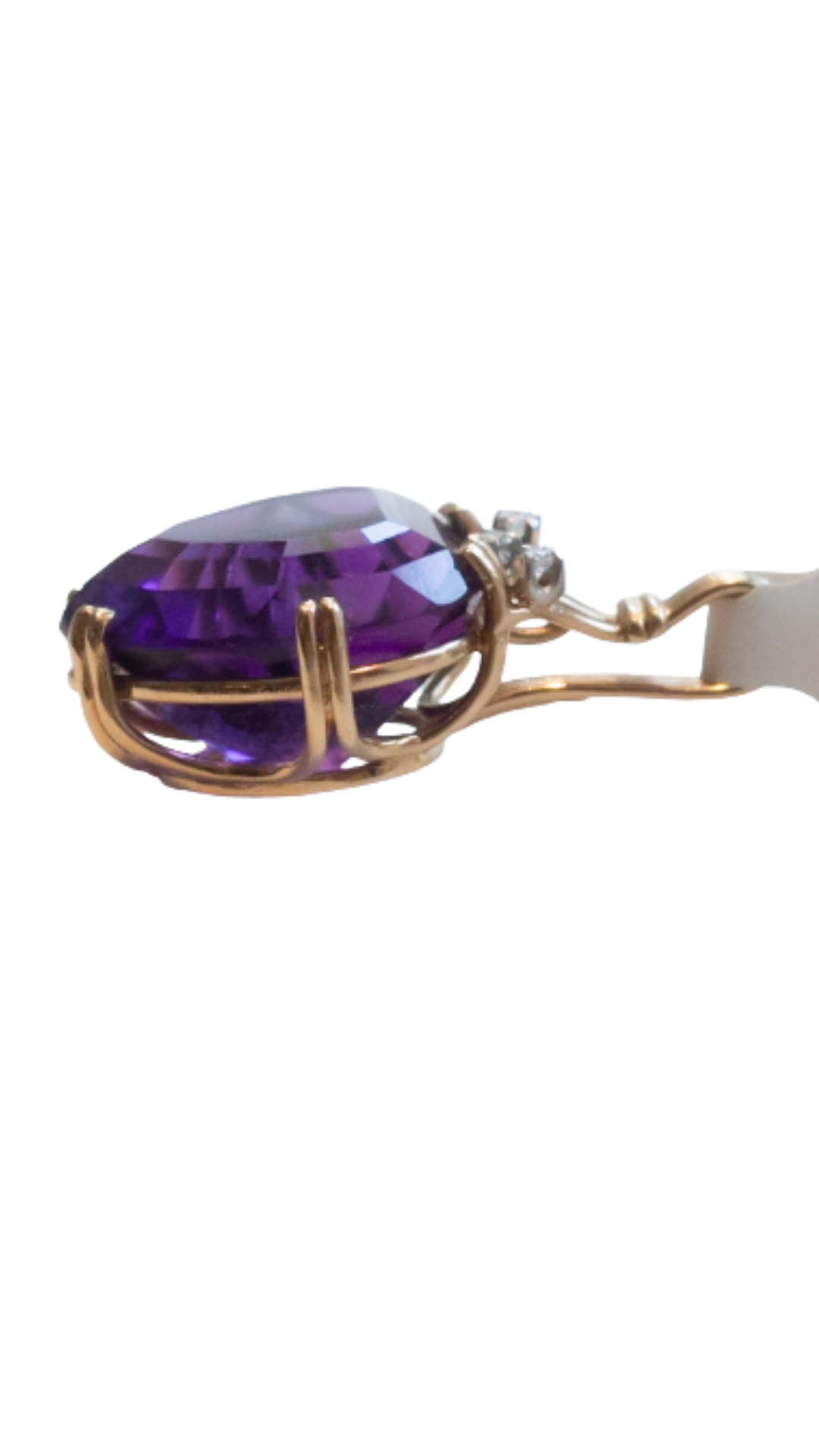 1103 Diamond Amethyst Pendant