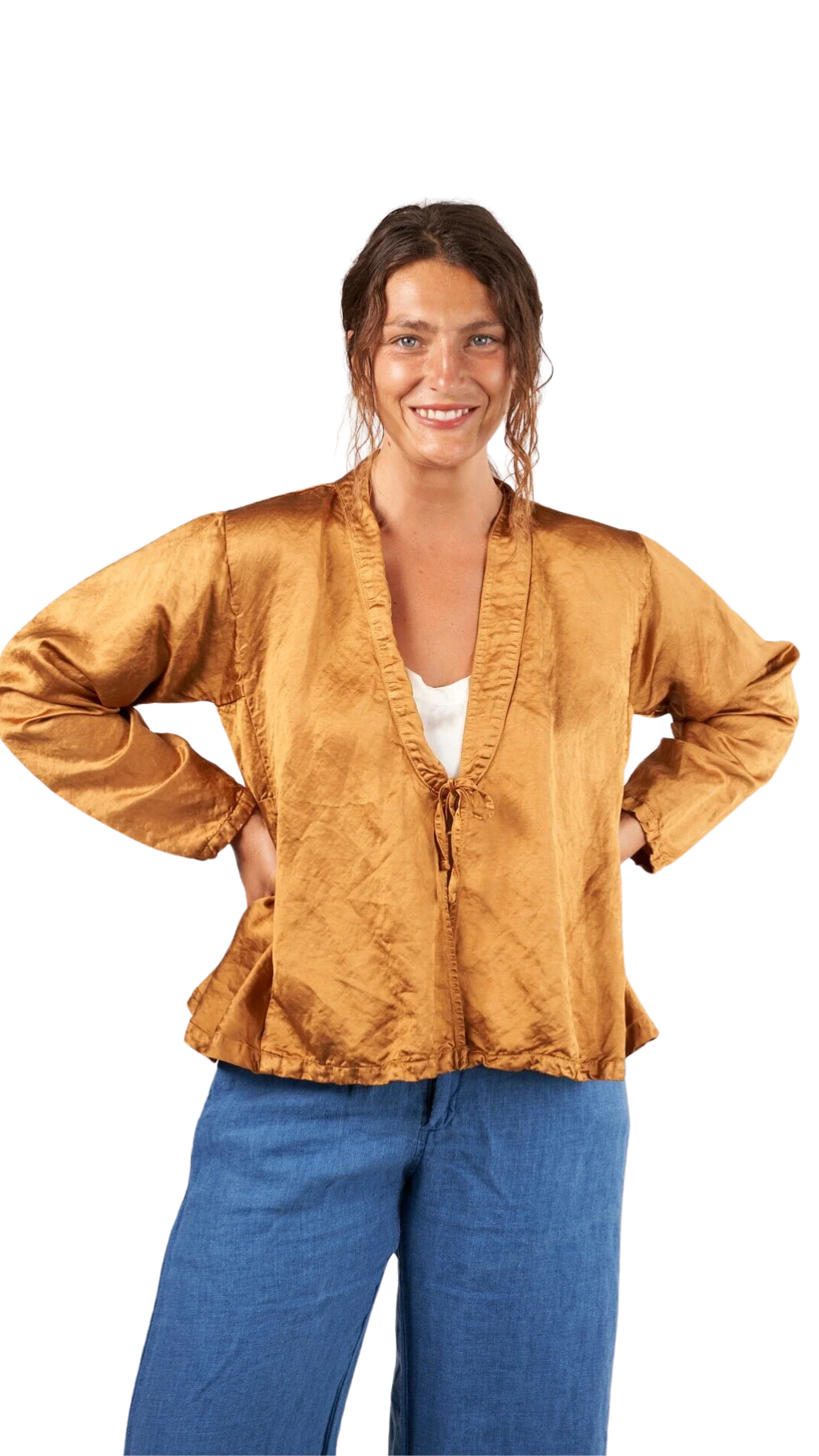Tegan Satin Shrug