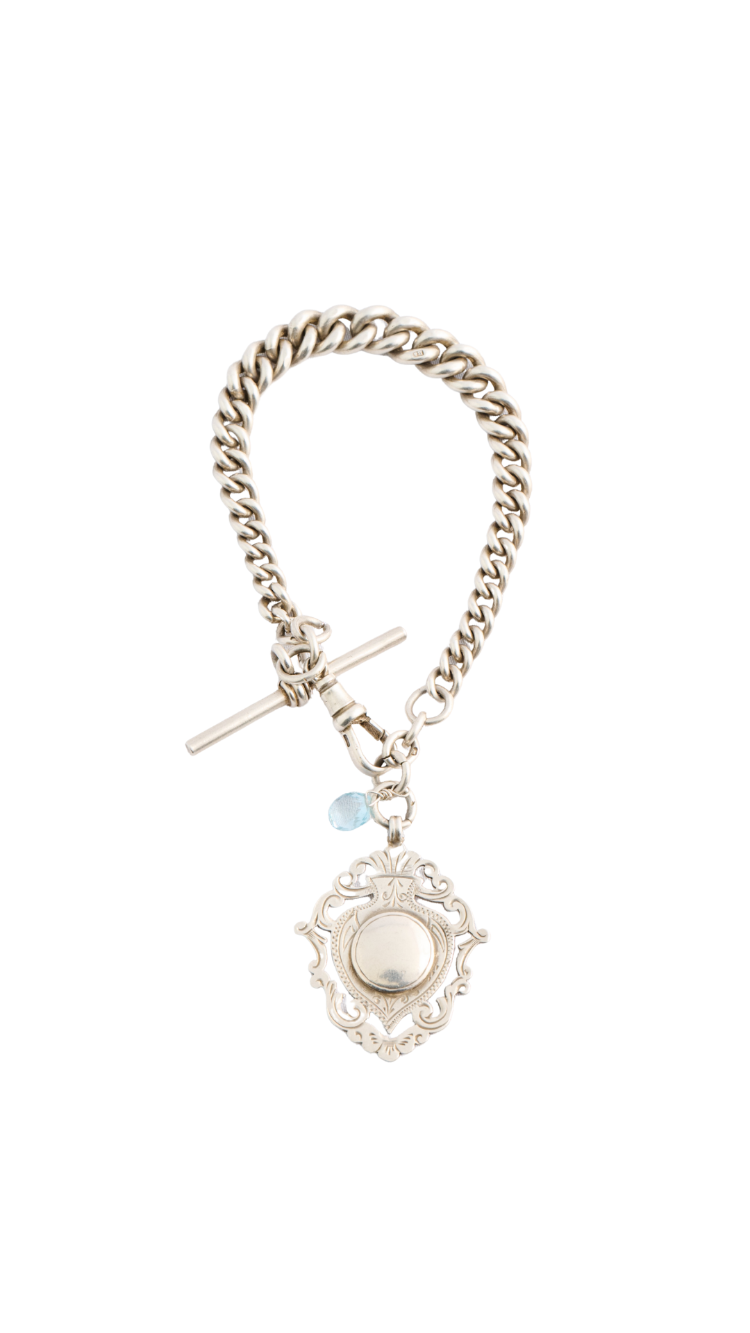 Vintage Sterling Pocket Watch Chain Fob Bracelet