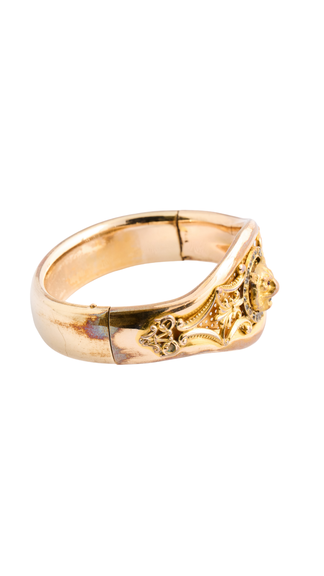 Antique Gold Filled Lion Bracelet