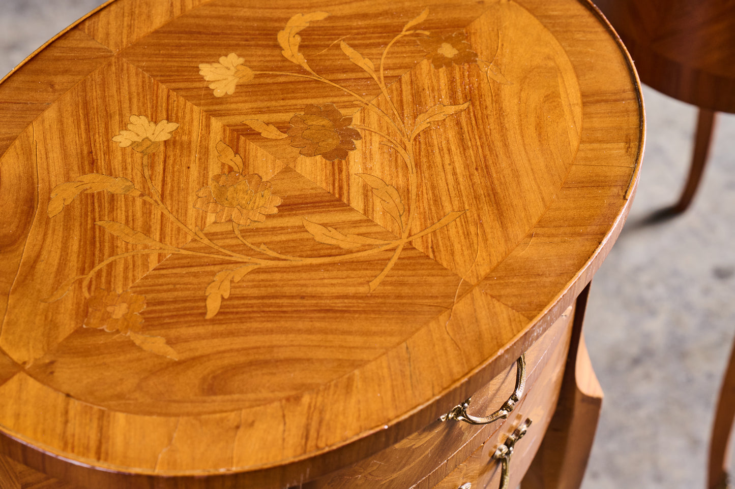 L657 Pair of Inlay Bedside Tables