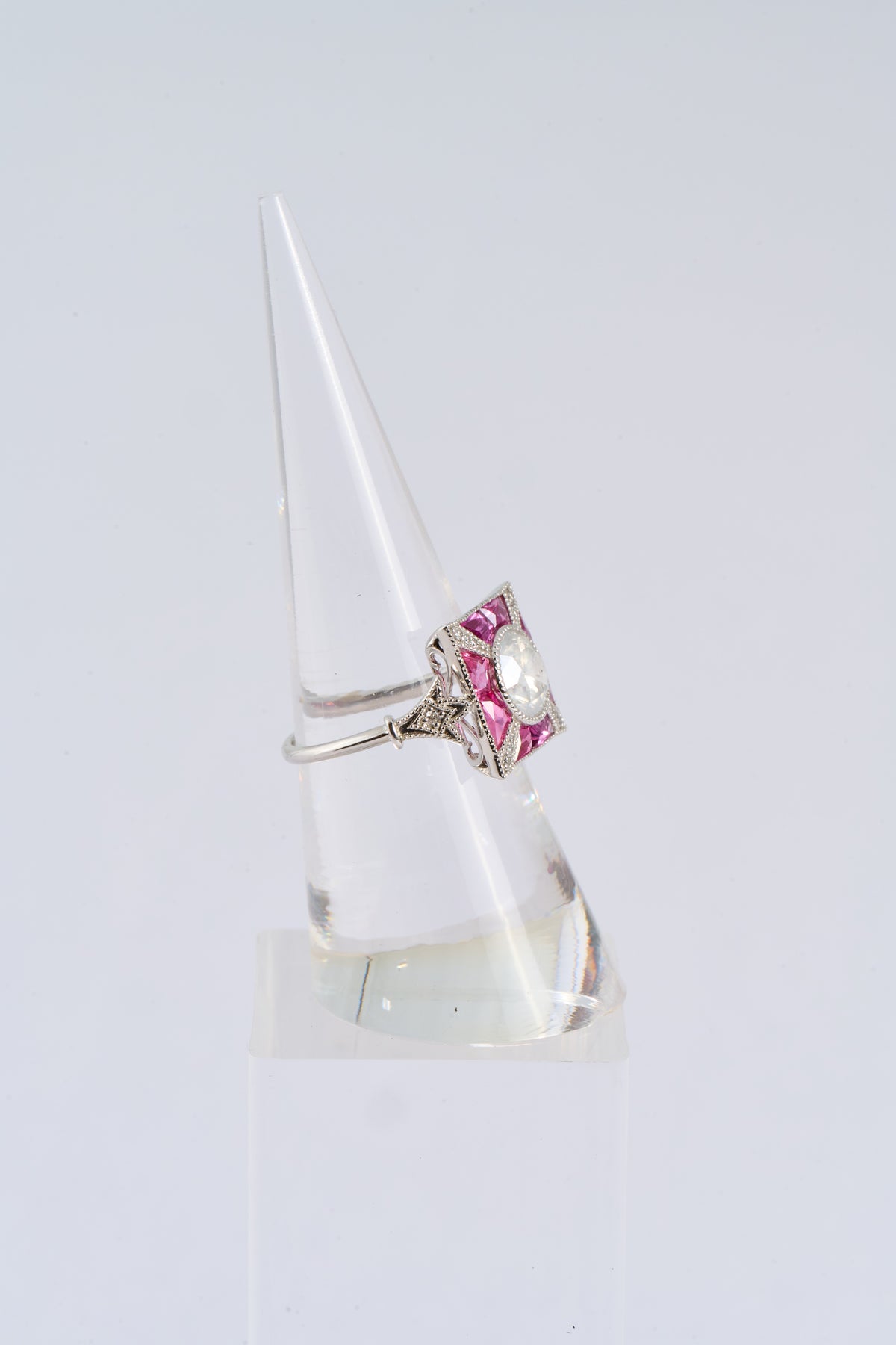 225 Platinum Ruby & Diamond Dress Ring