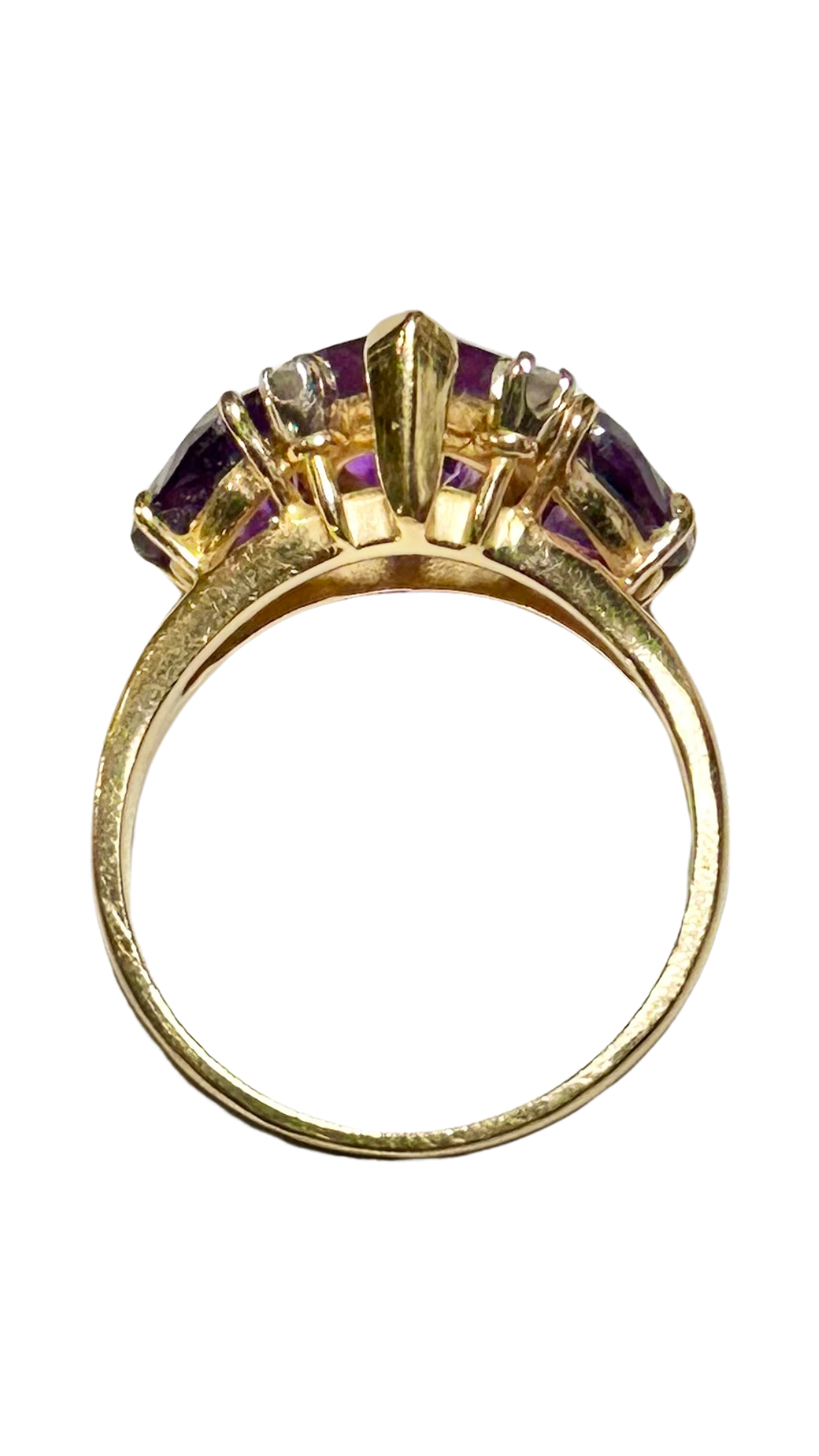 3 Amethyst Heart Ring