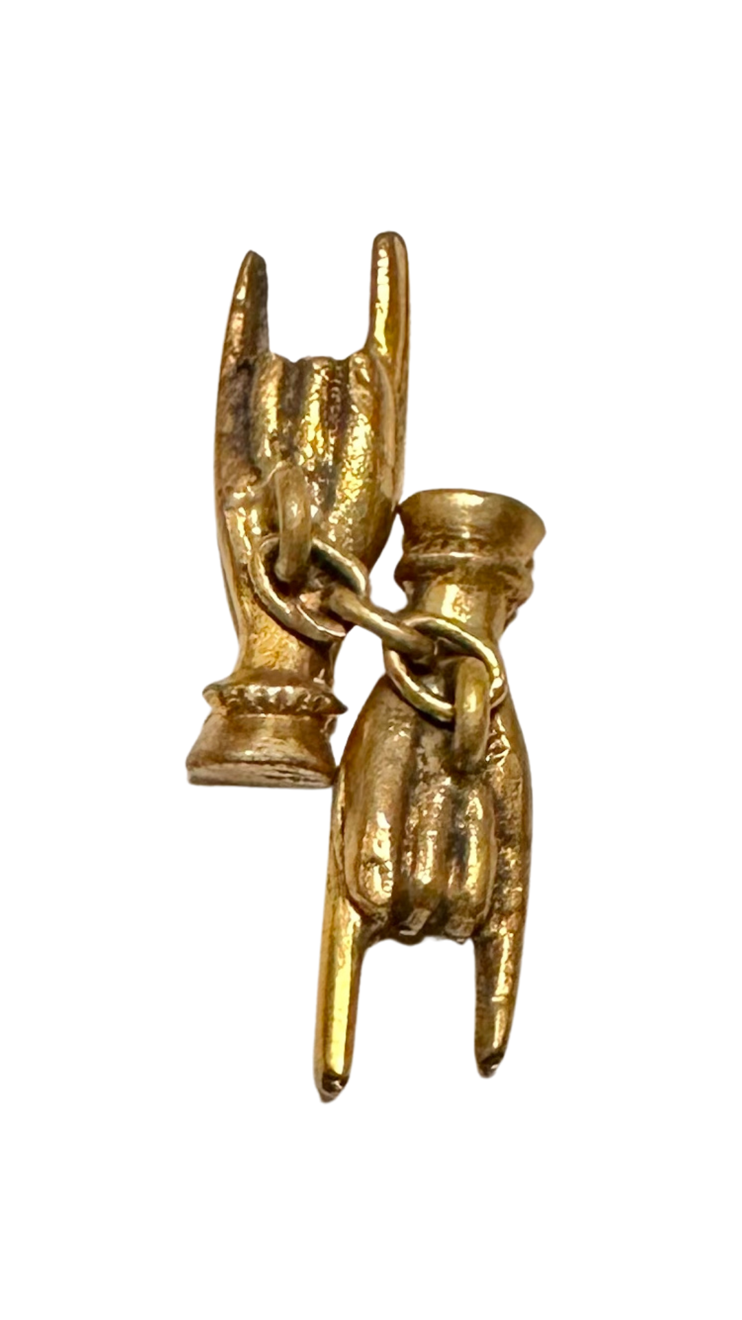 Vntg Brass Cuff Links