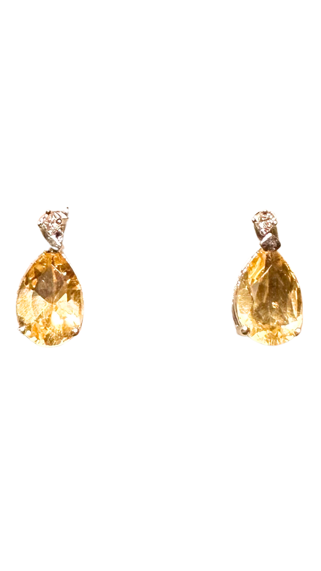 Diamond Citrine Earrings