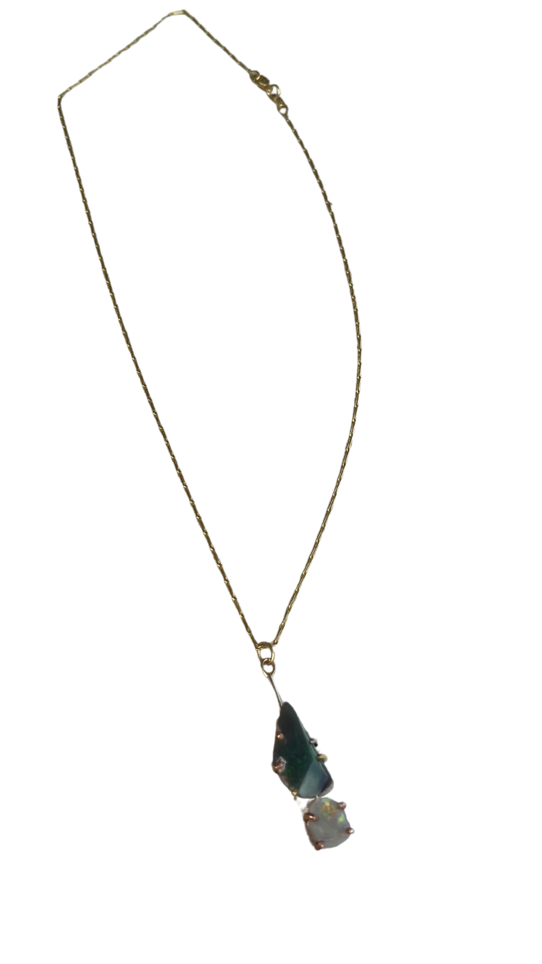 BLK & Nat Opal 14KT GLD