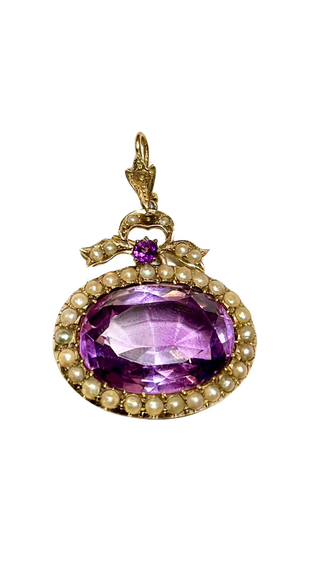 230 Amethyst Pearl Pendant