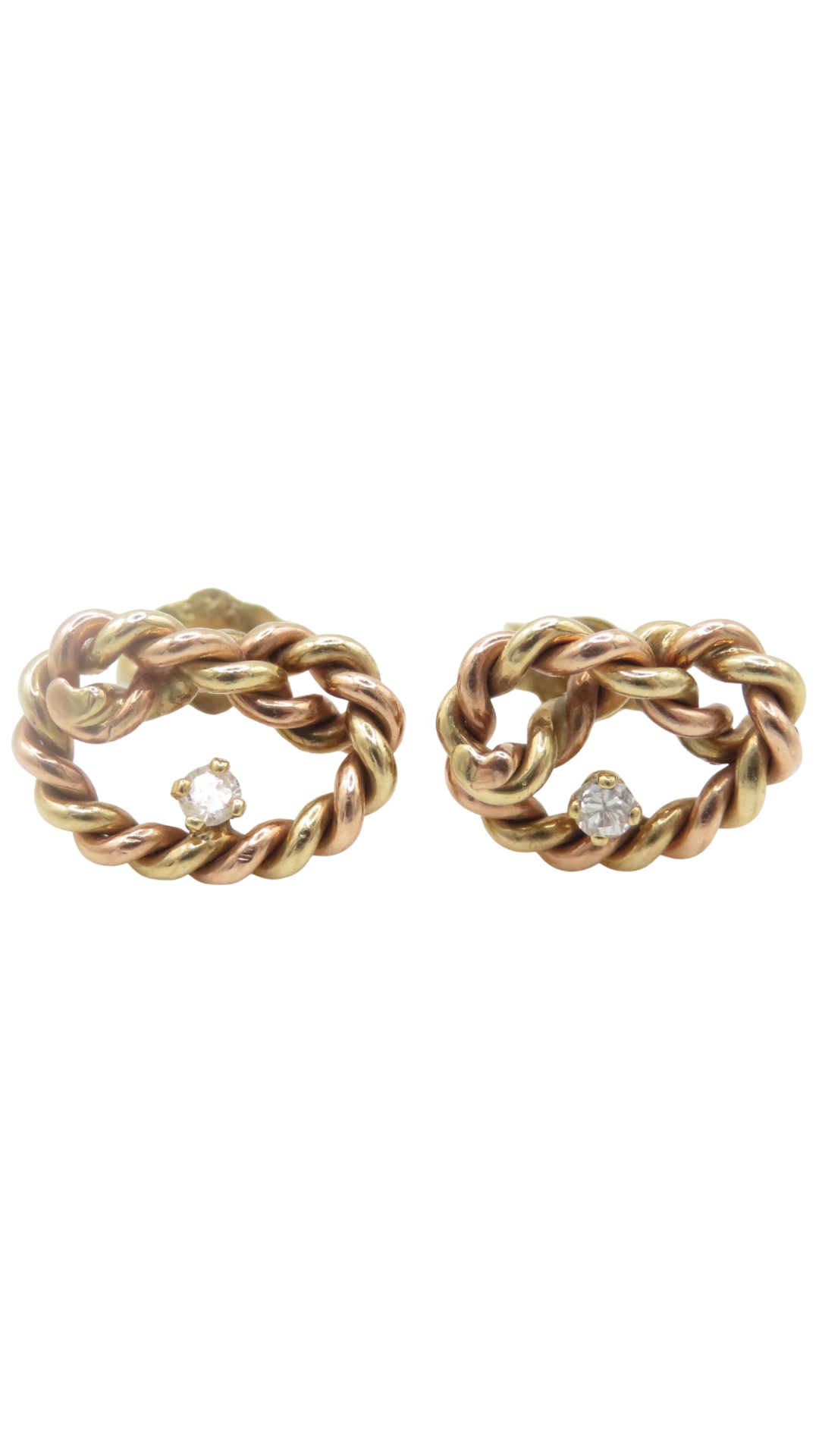 41 Gold Diamond Knot Earrings