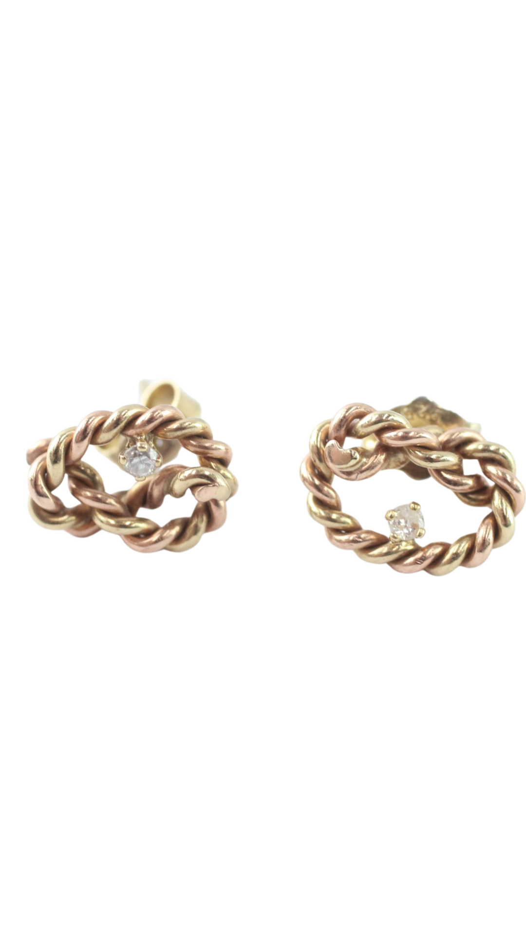 41 Gold Diamond Knot Earrings