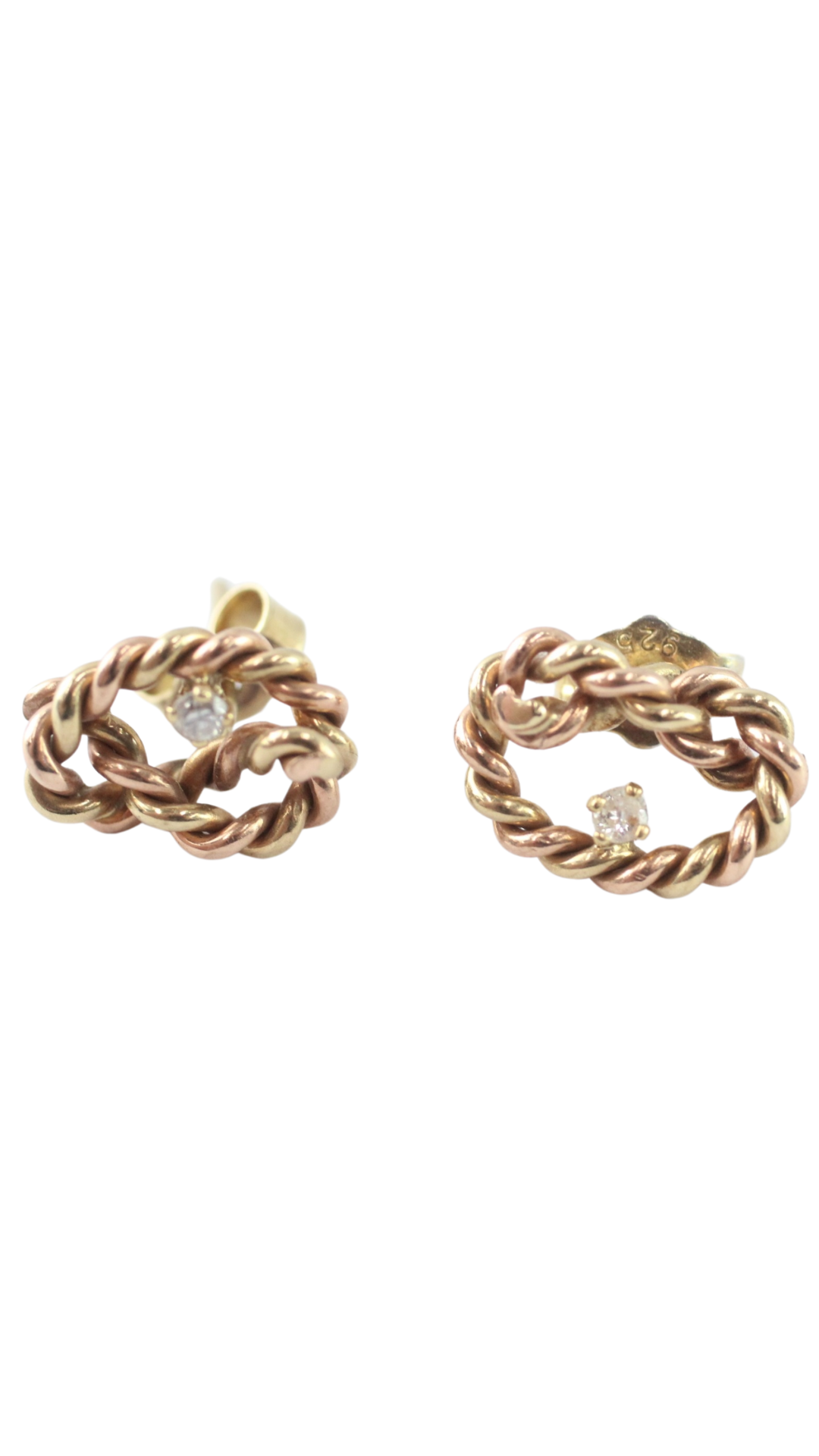 41 Gold Diamond Knot Earrings